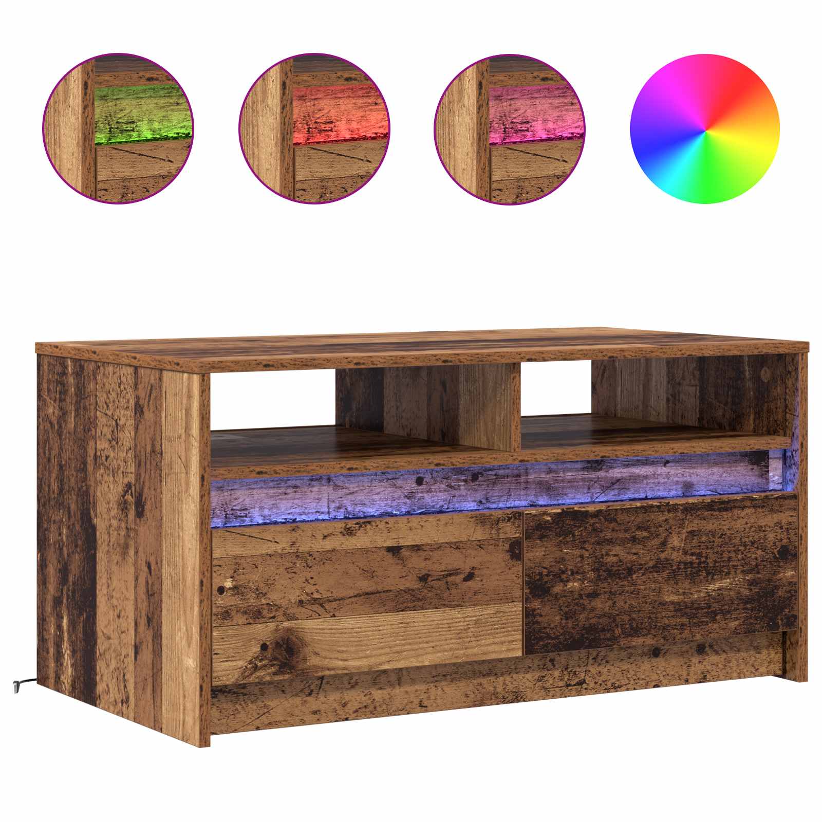 Couchtisch Altholz 90 x 50 x 45 cm Holzwerkstoff
