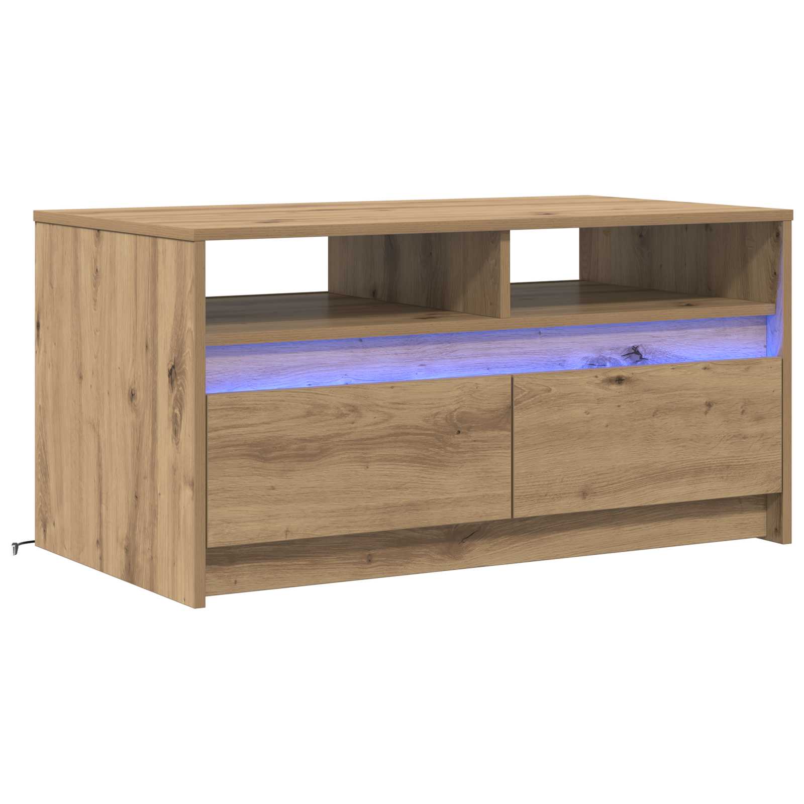 Couchtisch Kunsthandwerk Eiche 90 x 50 x 45 cm Holzwerkstoff