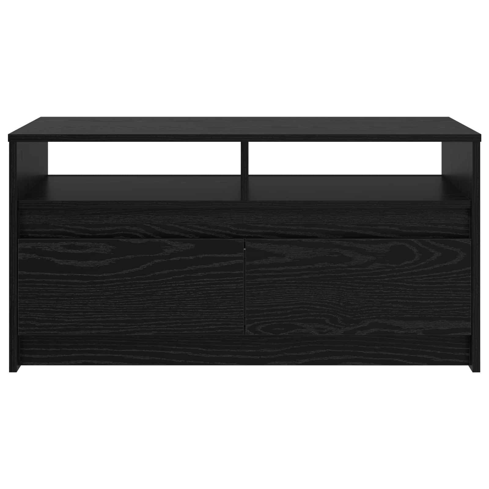 Couchtisch Schwarz Eichen-Optik 90 x 50 x 45 cm Holzwerkstoff