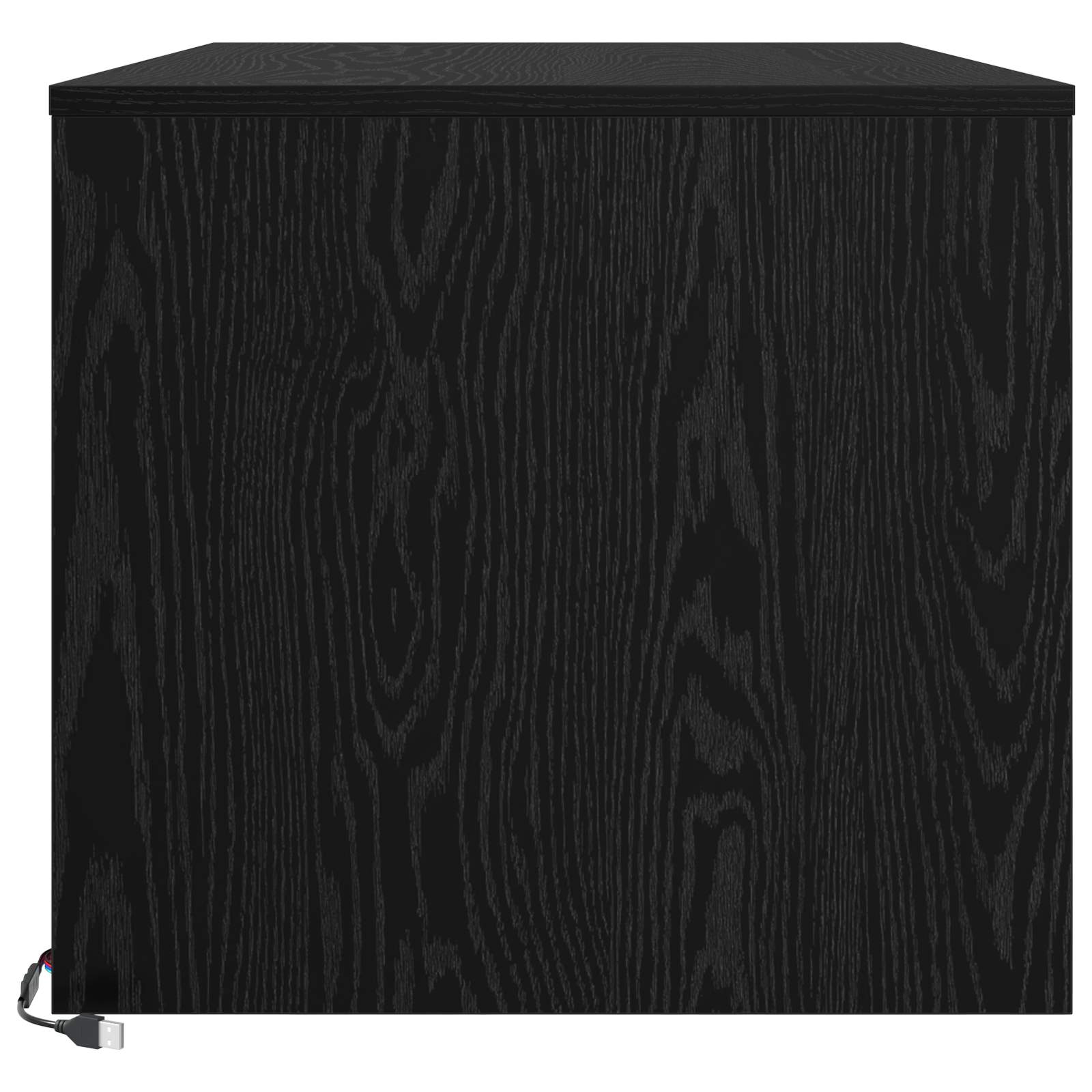 Couchtisch Schwarz Eichen-Optik 90 x 50 x 45 cm Holzwerkstoff