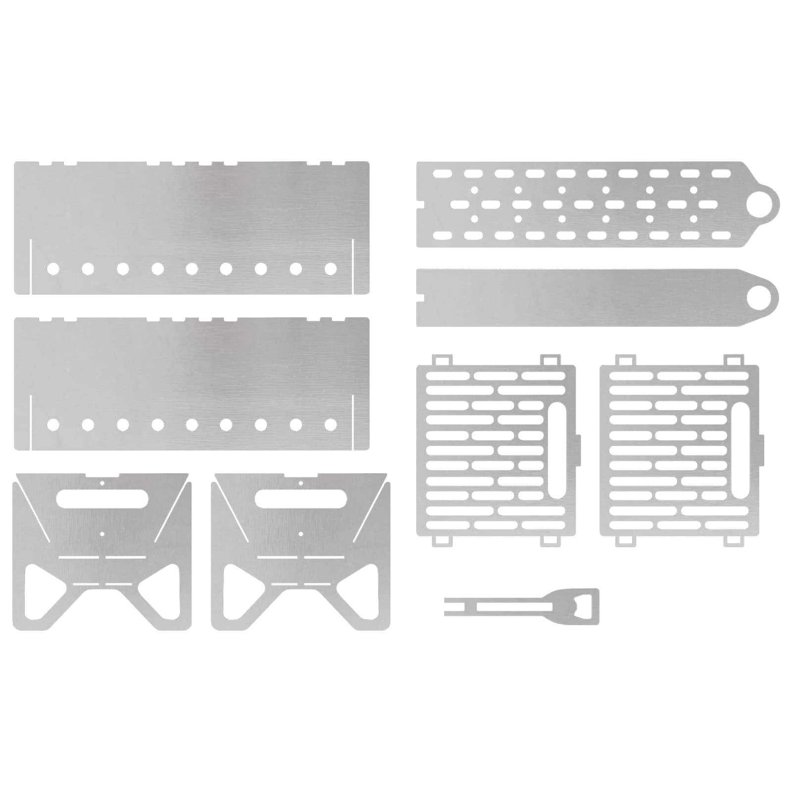 Camping Feuerstelle 42 x 22 x 18 cm Edelstahl Silber