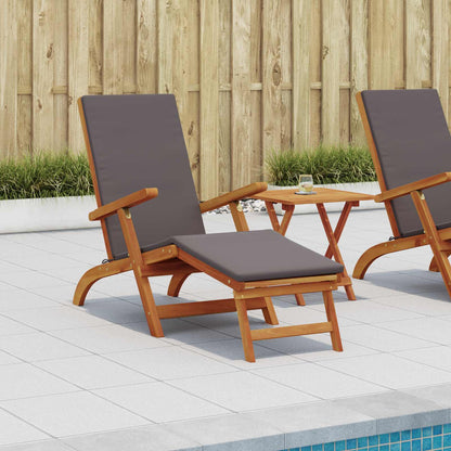 Reclining and Folding Sunlounger 2 stk. Massivholz Akazie