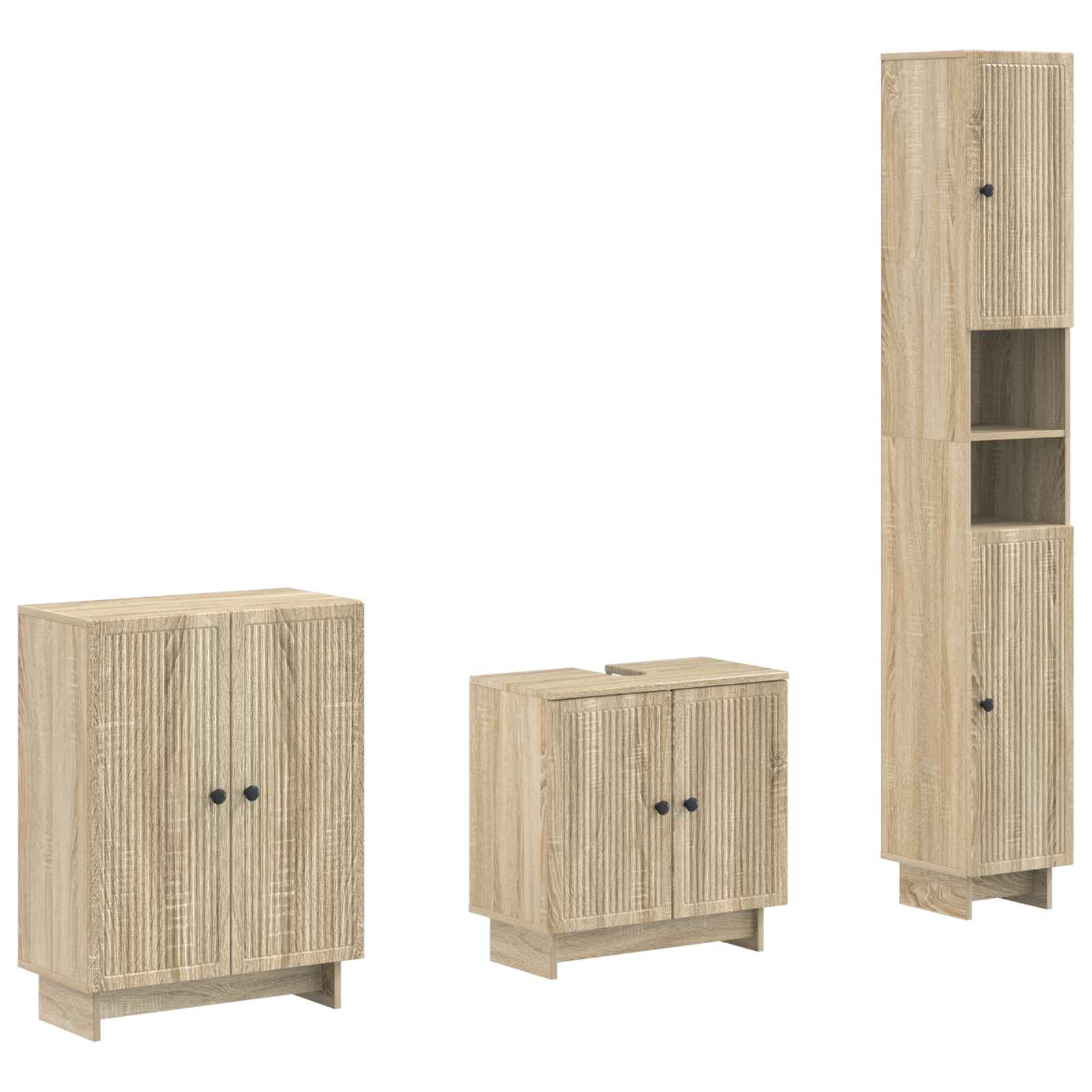3-teiliges Badezimmer-Schranksystem EDE Sonoma-Eiche