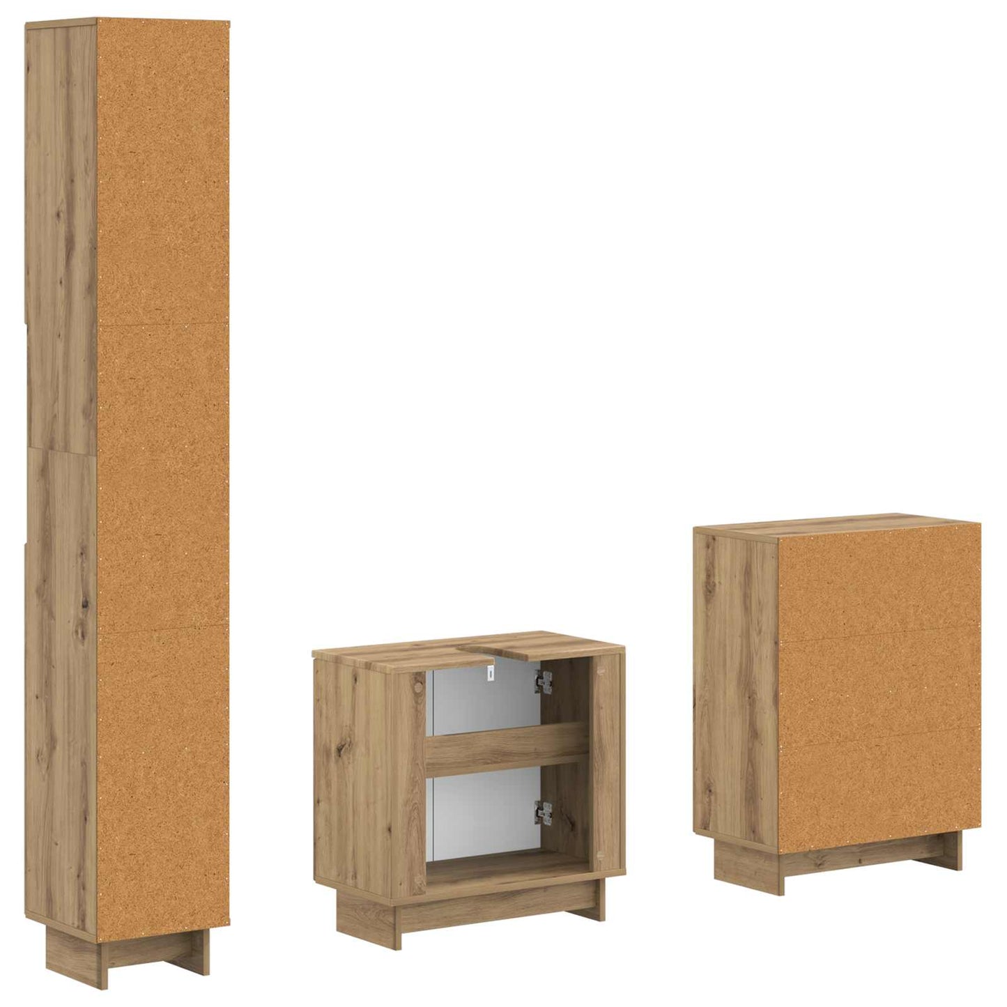3-teiliges Badezimmer-Schranksystem EDE Artisan-Eiche