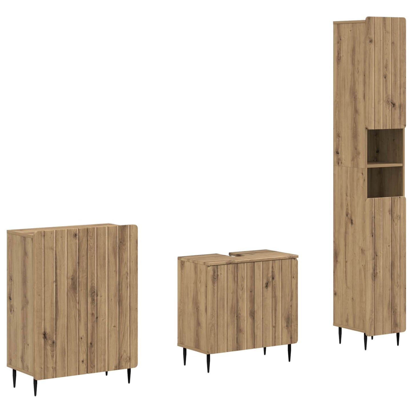 3-teiliges Badezimmer-Schranksystem ZWOLLE Artisan-Eiche