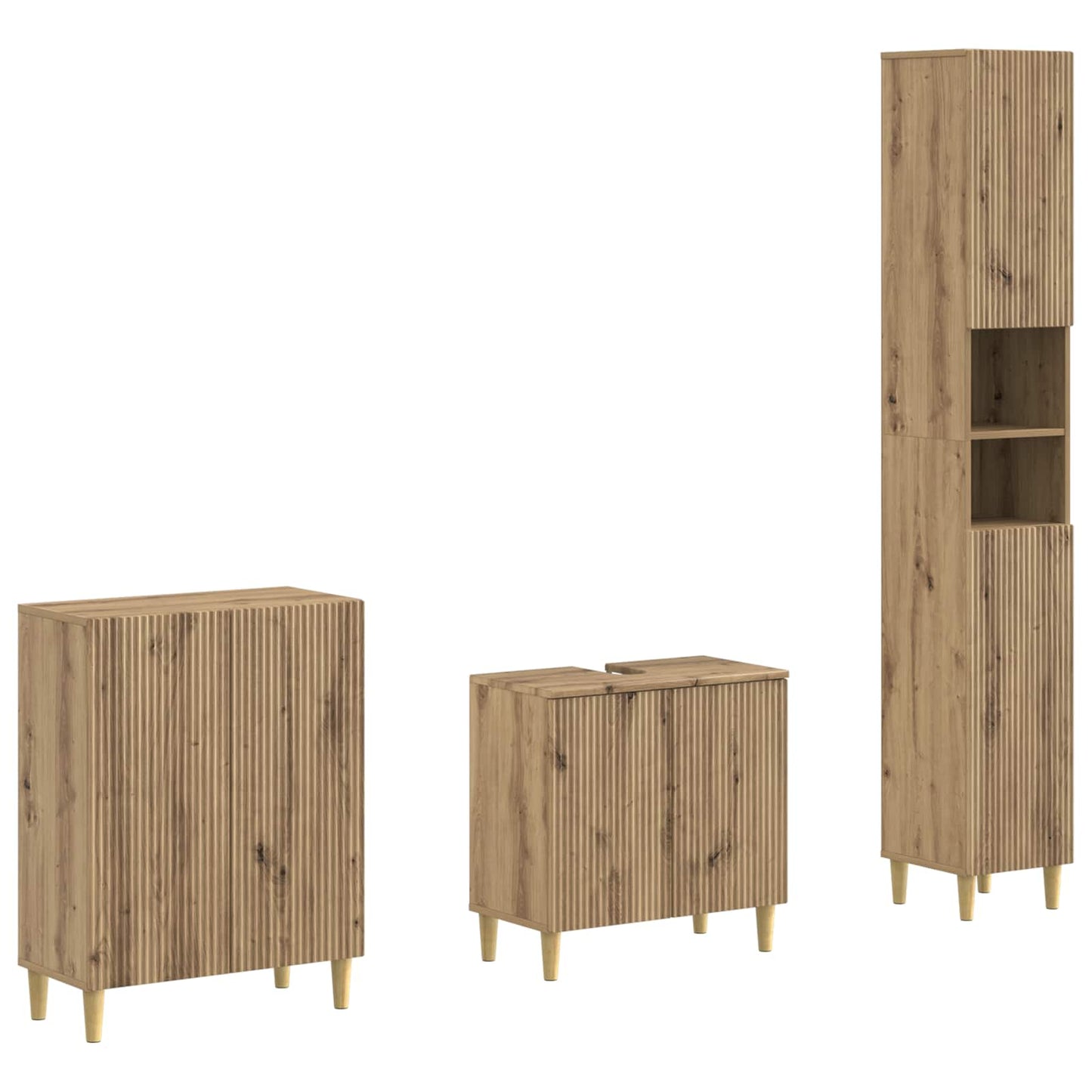 3-teiliges Badezimmer-Schranksystem ARNHEM Artisan-Eiche