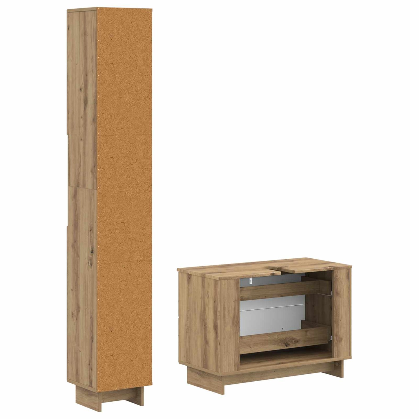 2-teiliges Badezimmer Schrank Set EDE Artisan-Eiche