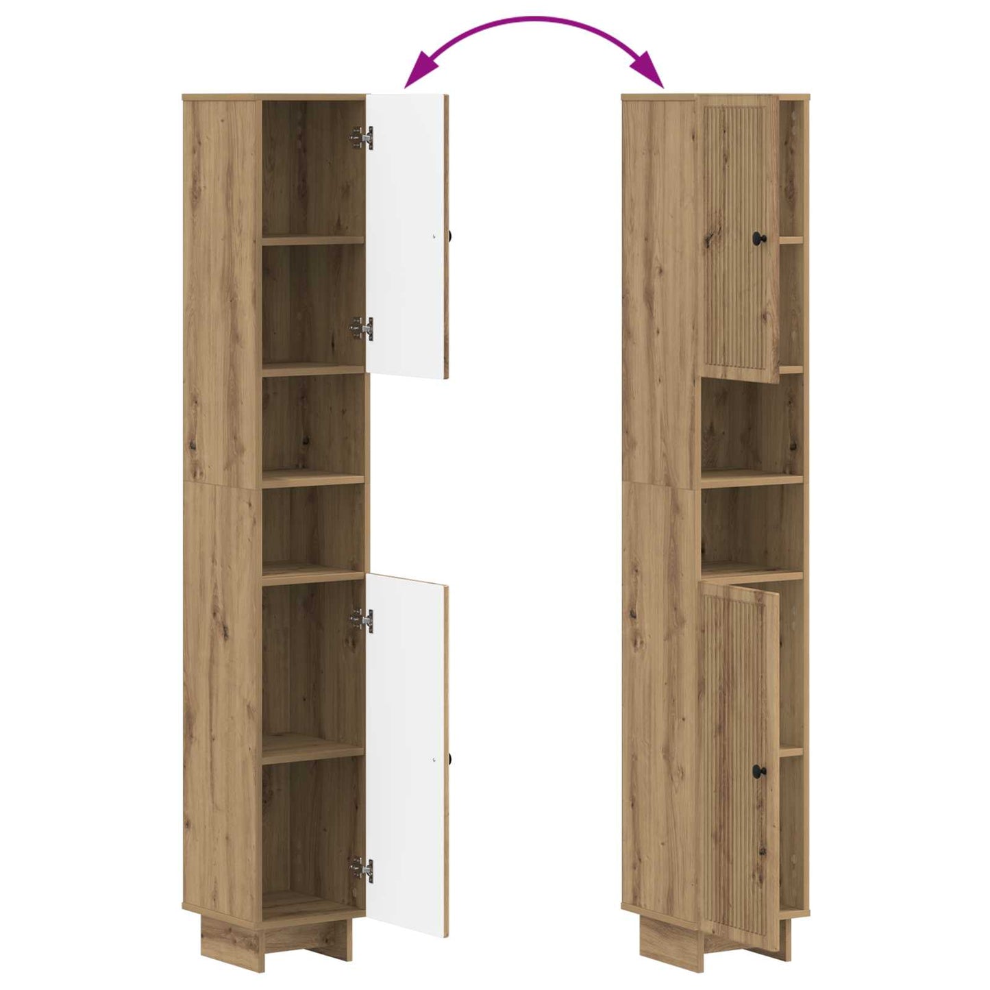2-teiliges Badezimmer Schrank Set EDE Artisan-Eiche