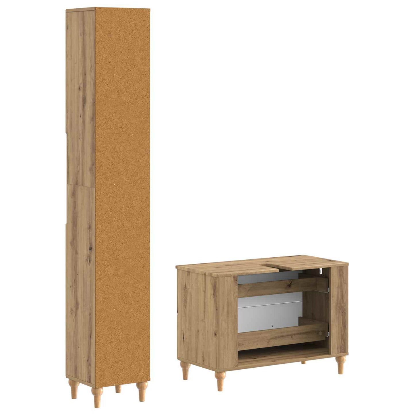 2-teiliges Badezimmer Schrank Set ALKMAAR Artisan-Eiche