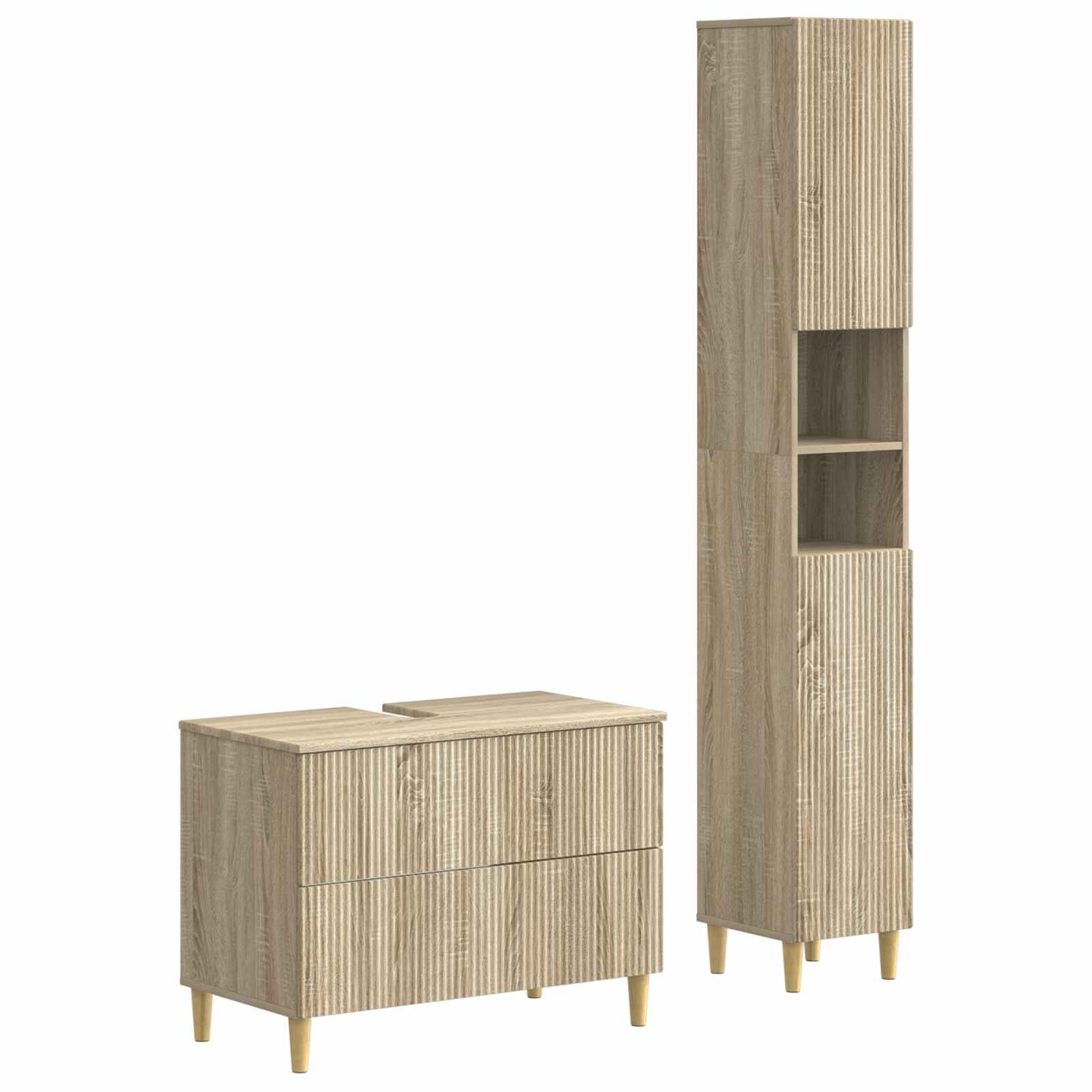 2-teiliges Badezimmer Schrank Set ARNHEM Sonoma-Eiche