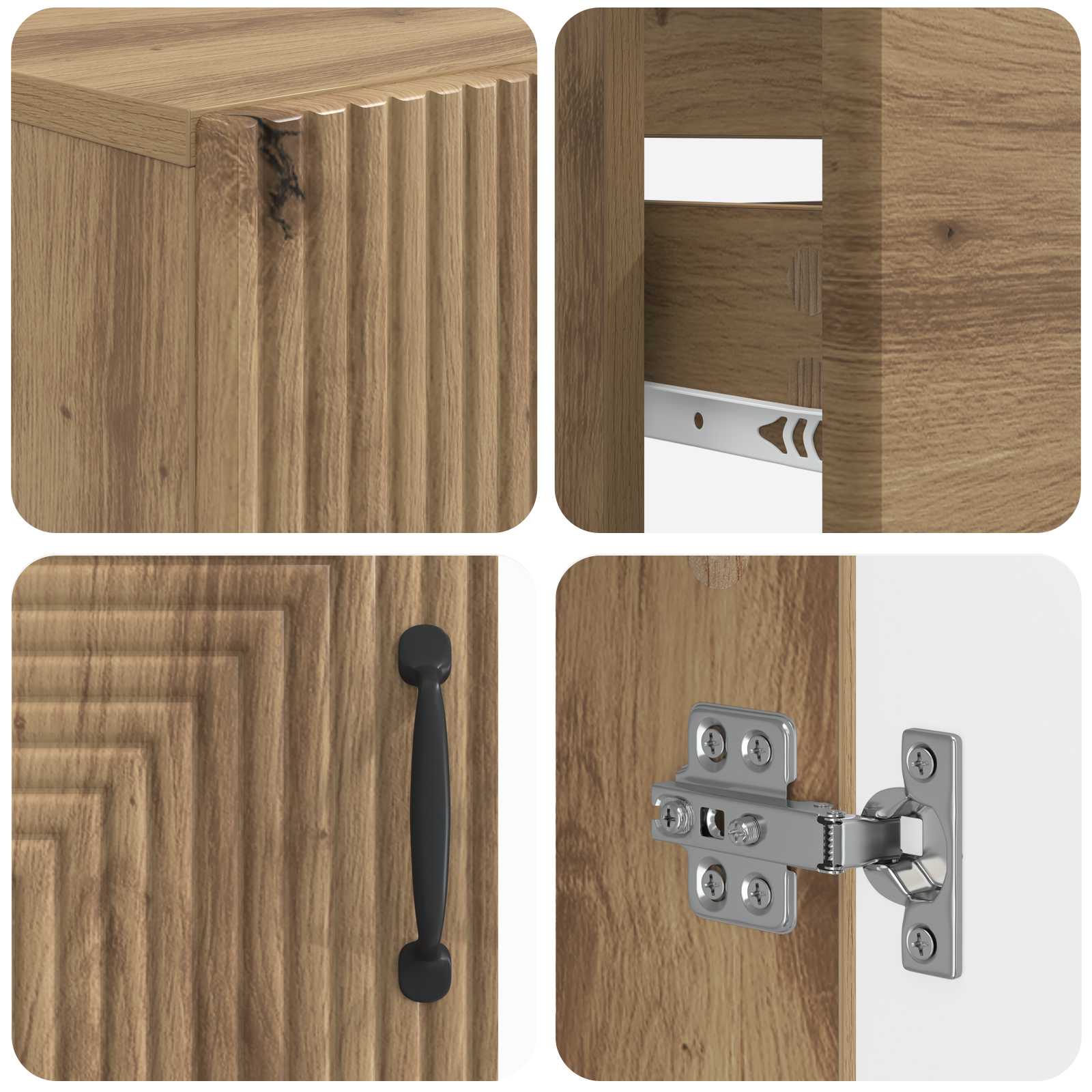 2-teiliges Badezimmer Schrank Set HAARLEM Artisan-Eiche
