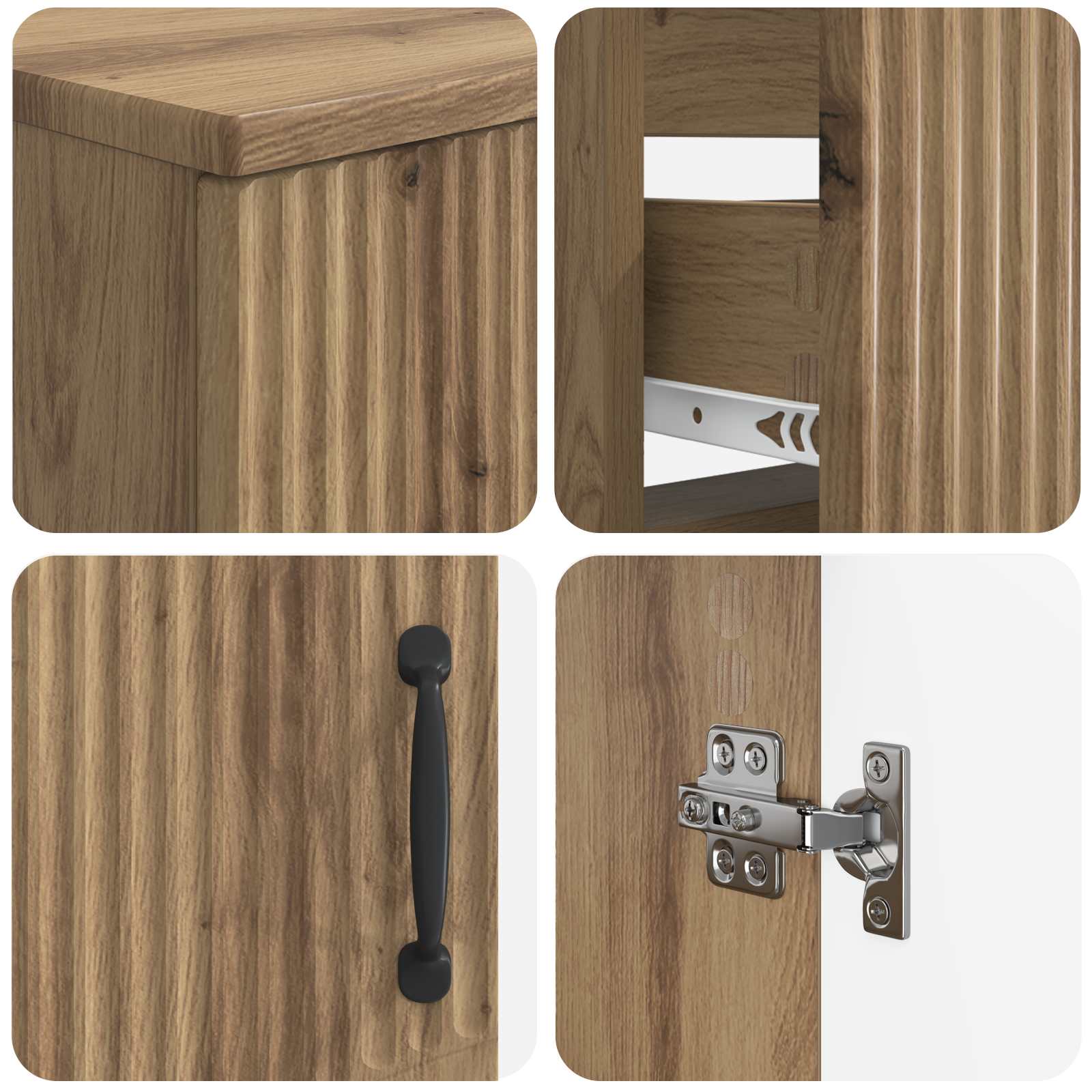 2-teiliges Badezimmer Schrank Set HOORN Artisan-Eiche