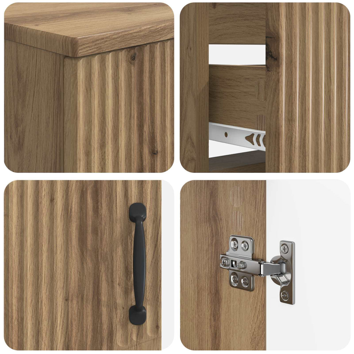 2-teiliges Badezimmer Schrank Set HOORN Artisan-Eiche