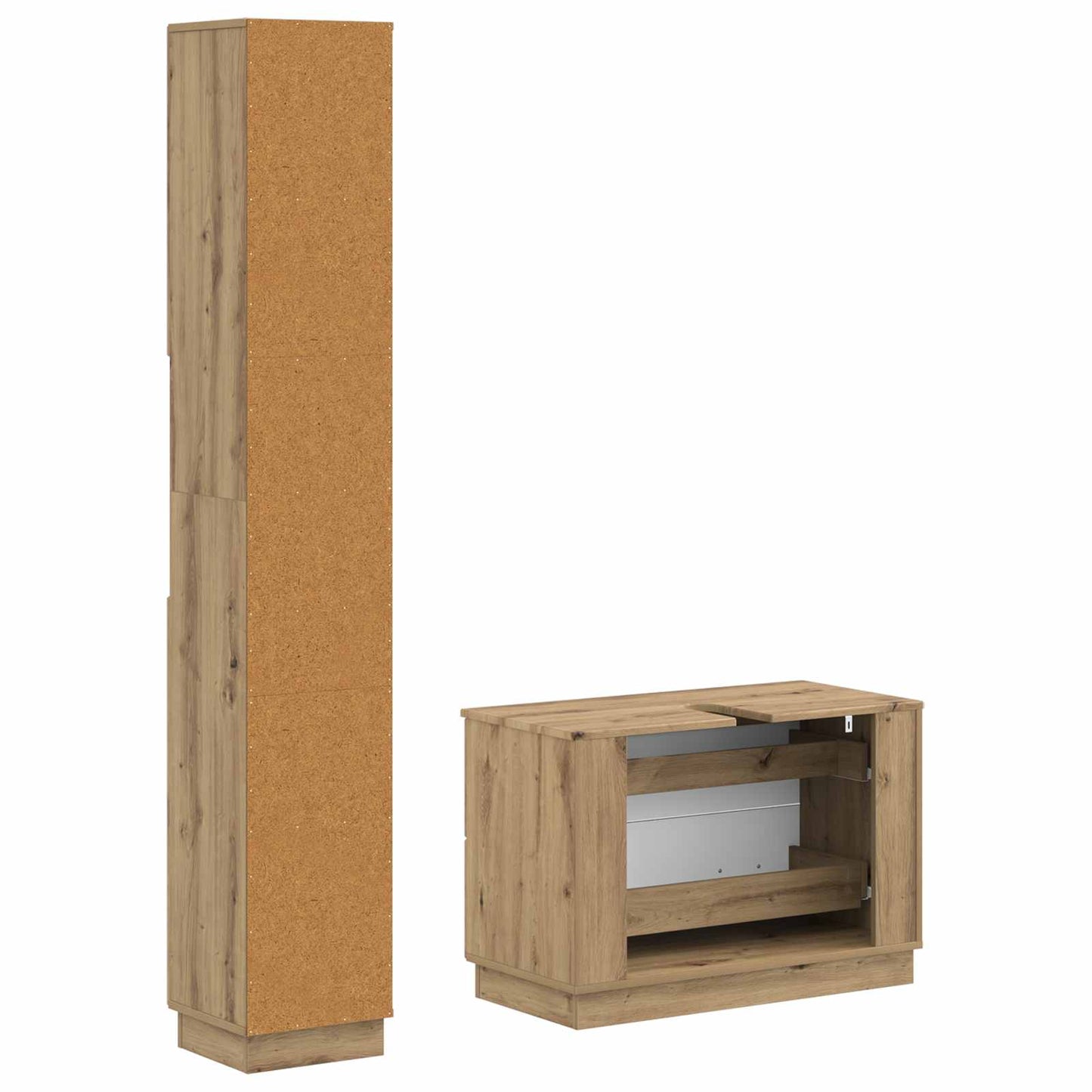 2-teiliges Badezimmer Schrank Set HOORN Artisan-Eiche