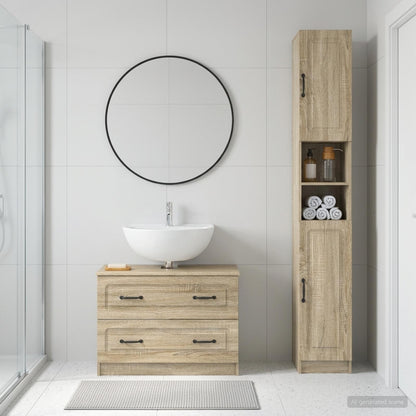2-teiliges Badezimmer Schrank Set UTRECHT Sonoma-Eiche