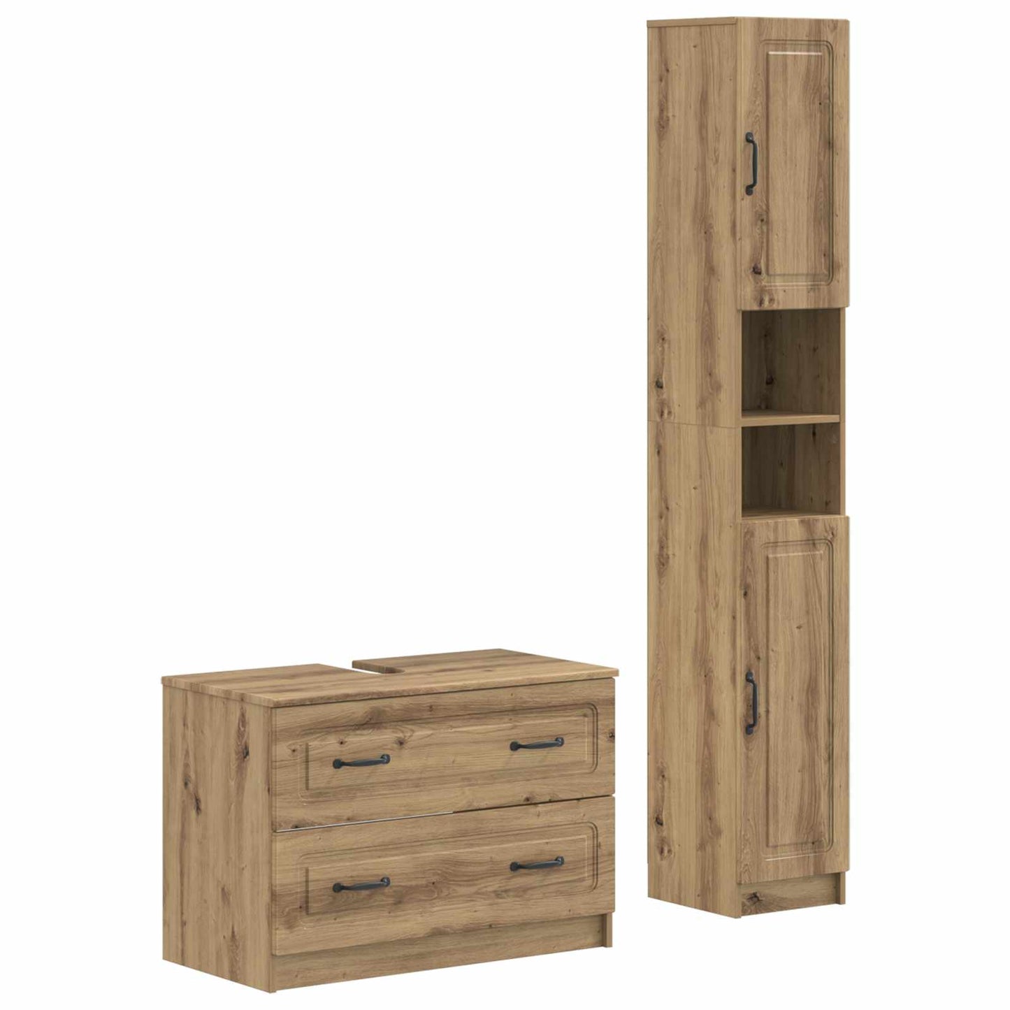 2-teiliges Badezimmer Schrank Set UTRECHT Artisan-Eiche