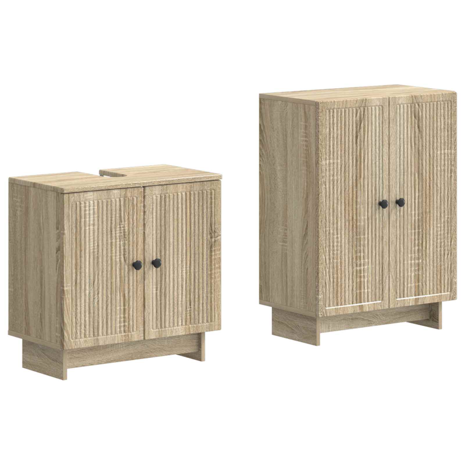 2-teiliges Badezimmer Schrank Set EDE Sonoma-Eiche