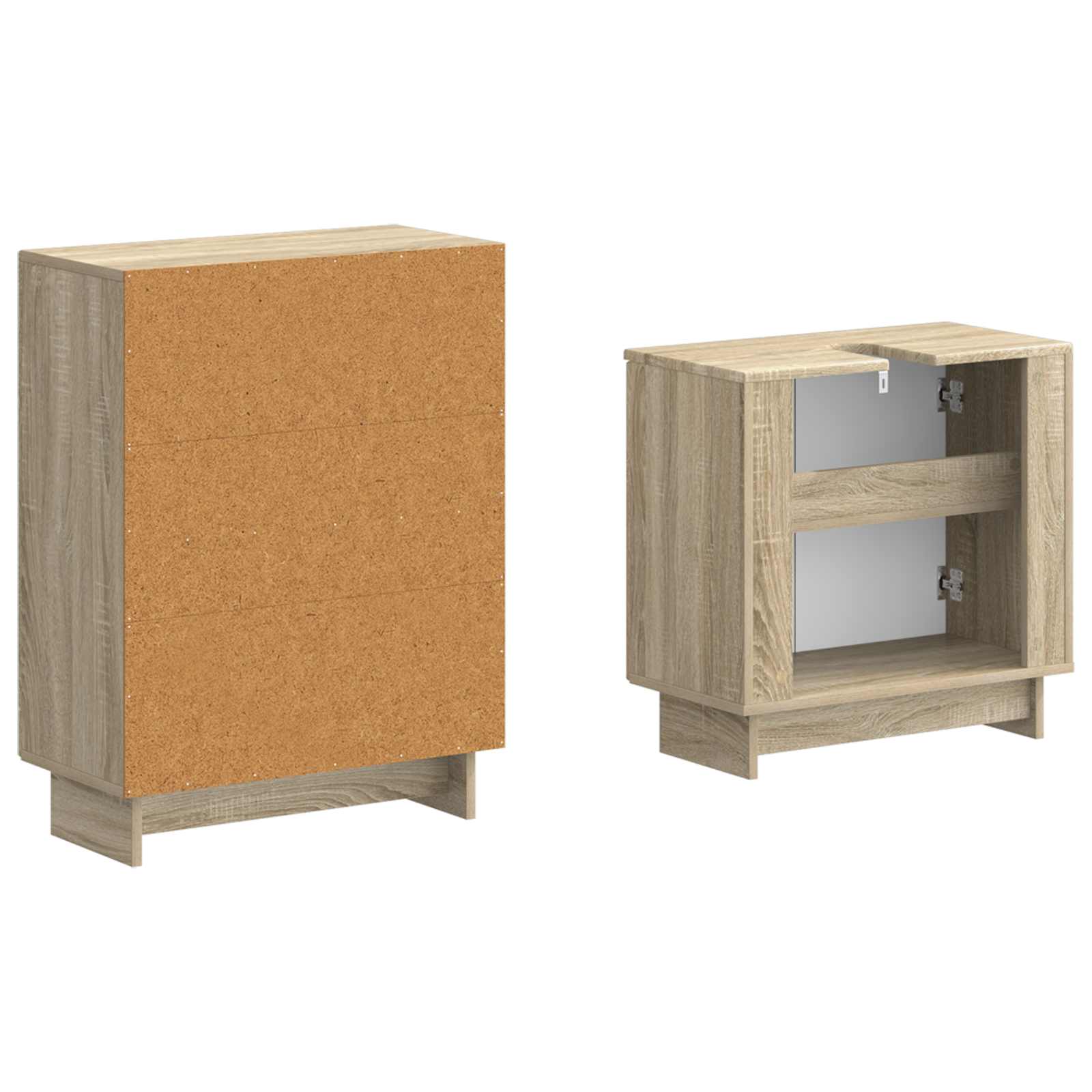 2-teiliges Badezimmer Schrank Set EDE Sonoma-Eiche