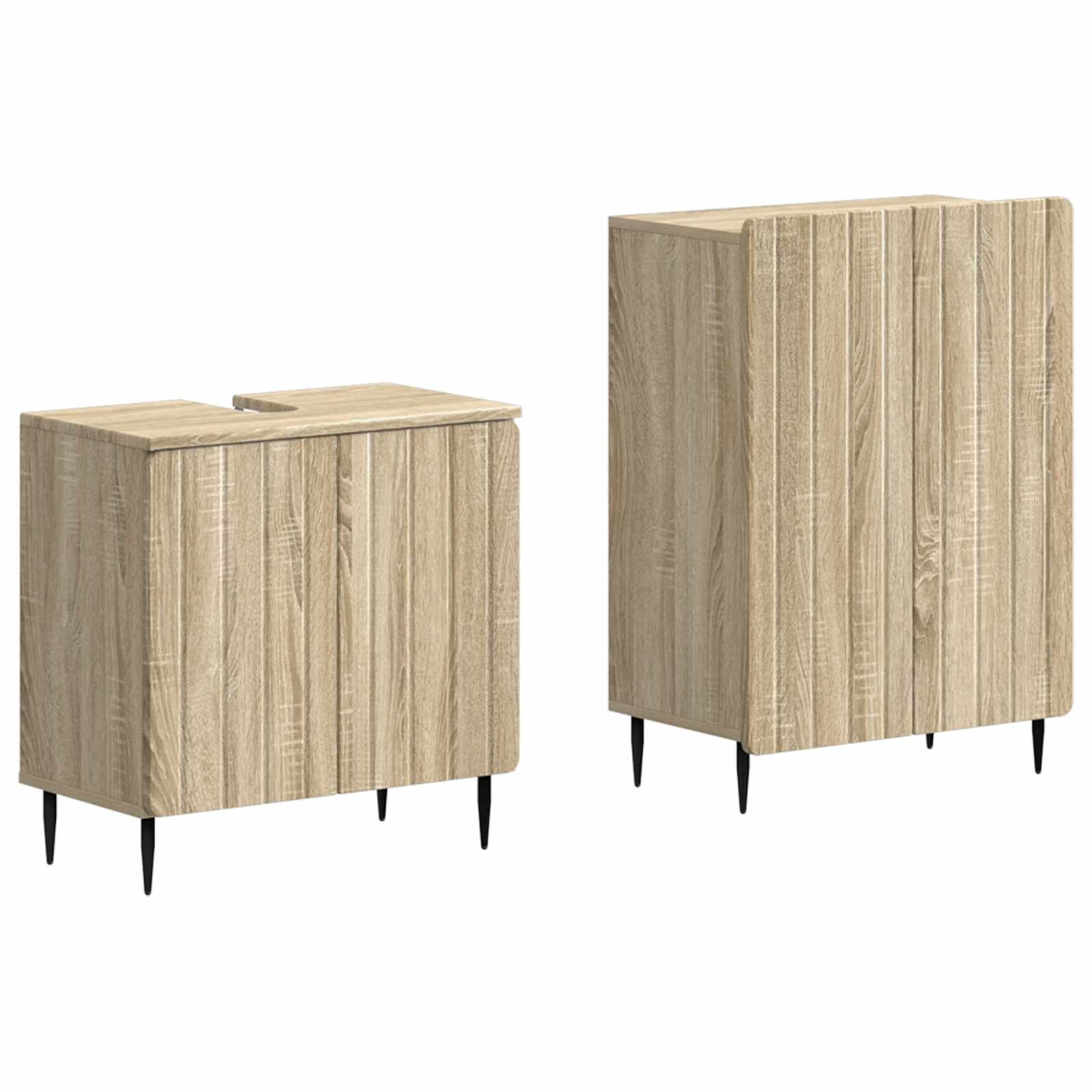 2-teiliges Badezimmer Schrank Set ZWOLLE Sonoma-Eiche
