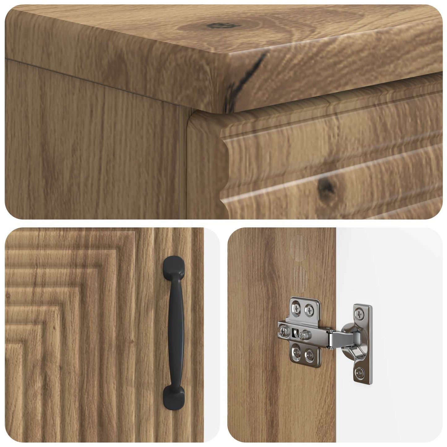 2-teiliges Badezimmer Schrank Set HAARLEM Artisan-Eiche