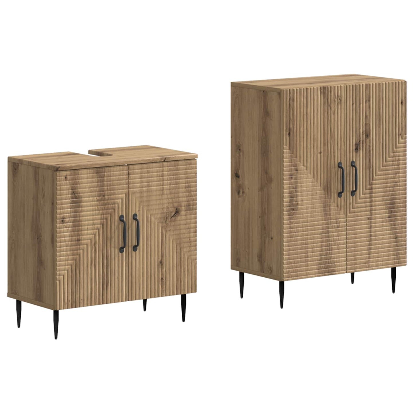 2-teiliges Badezimmer Schrank Set HAARLEM Artisan-Eiche