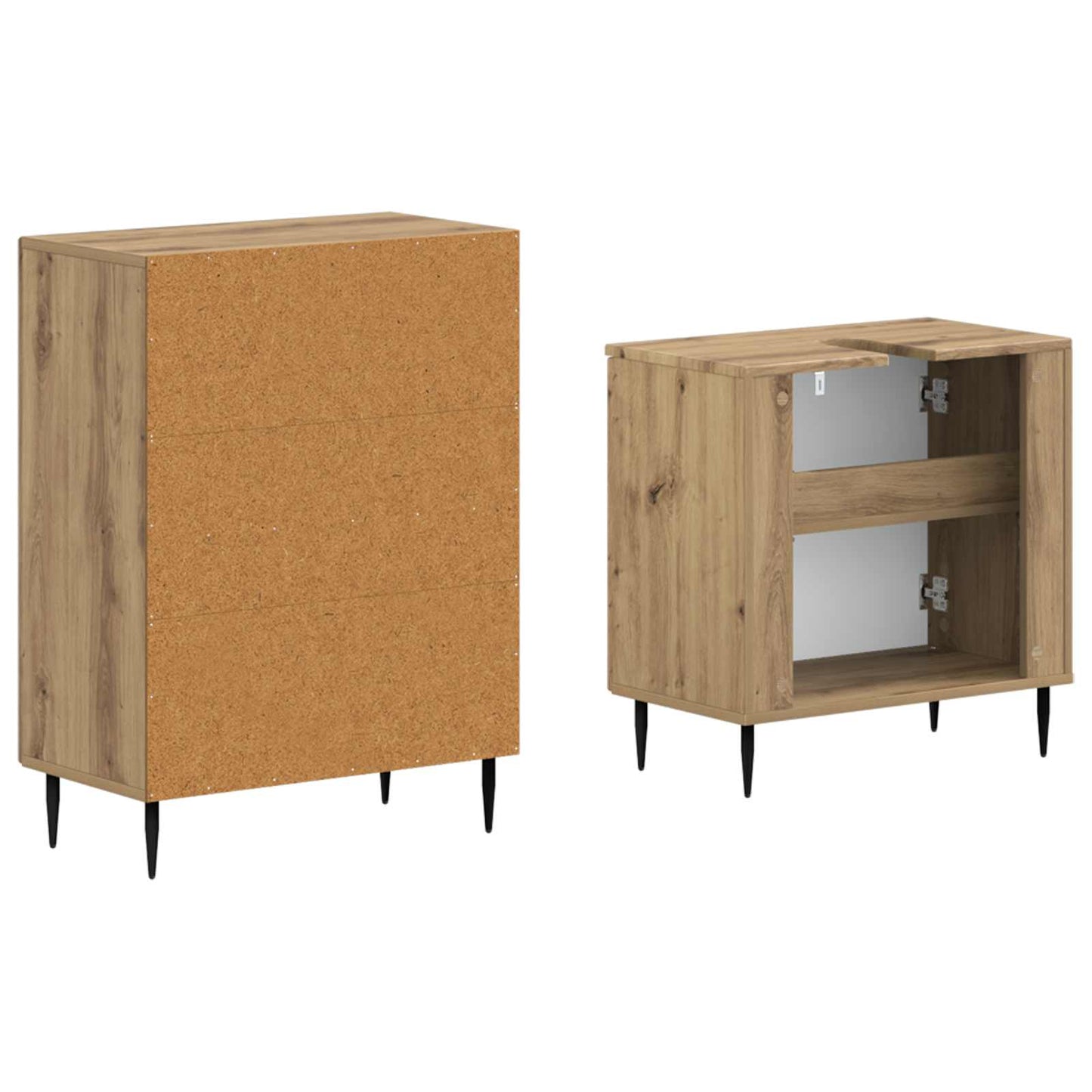 2-teiliges Badezimmer Schrank Set HAARLEM Artisan-Eiche