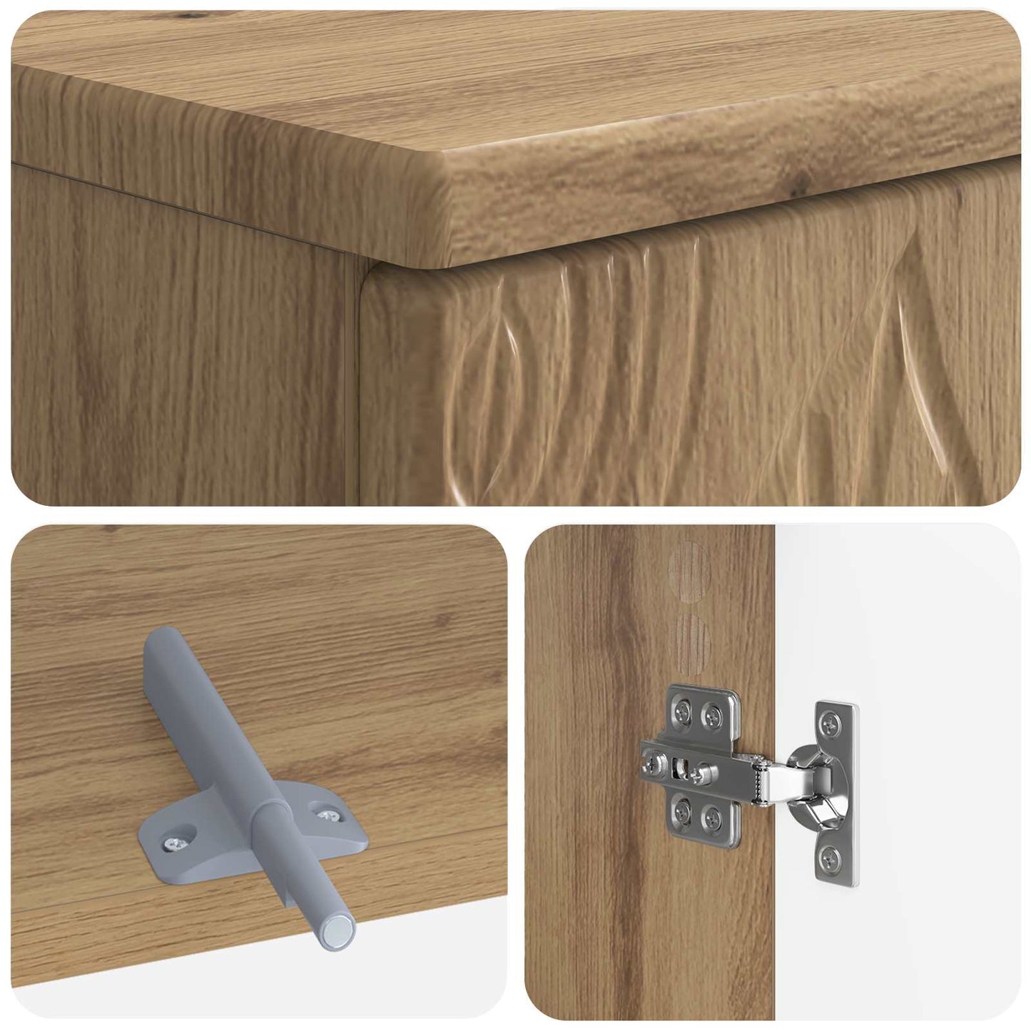 2-teiliges Badezimmer Schrank Set DELFT Artisan-Eiche