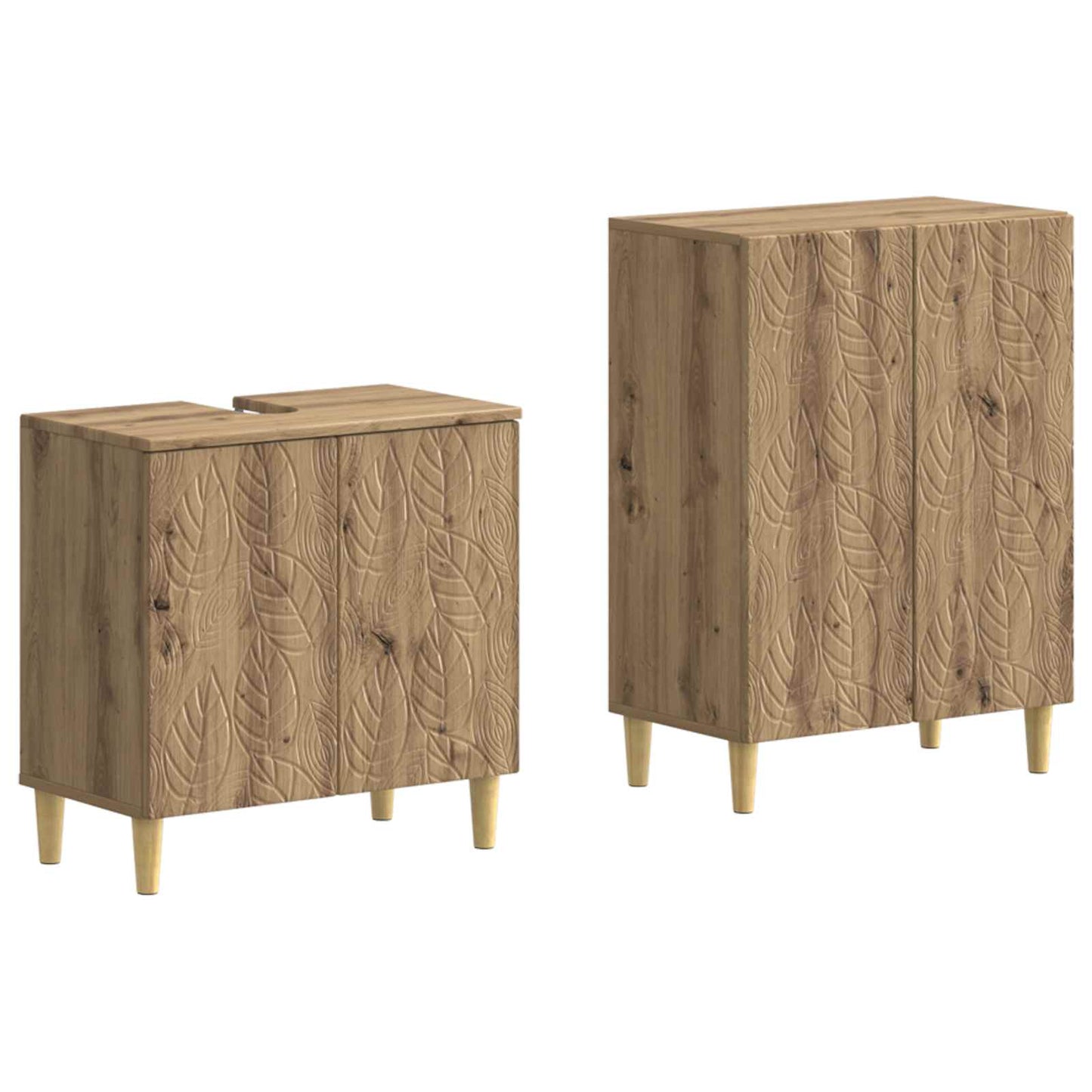 2-teiliges Badezimmer Schrank Set DELFT Artisan-Eiche