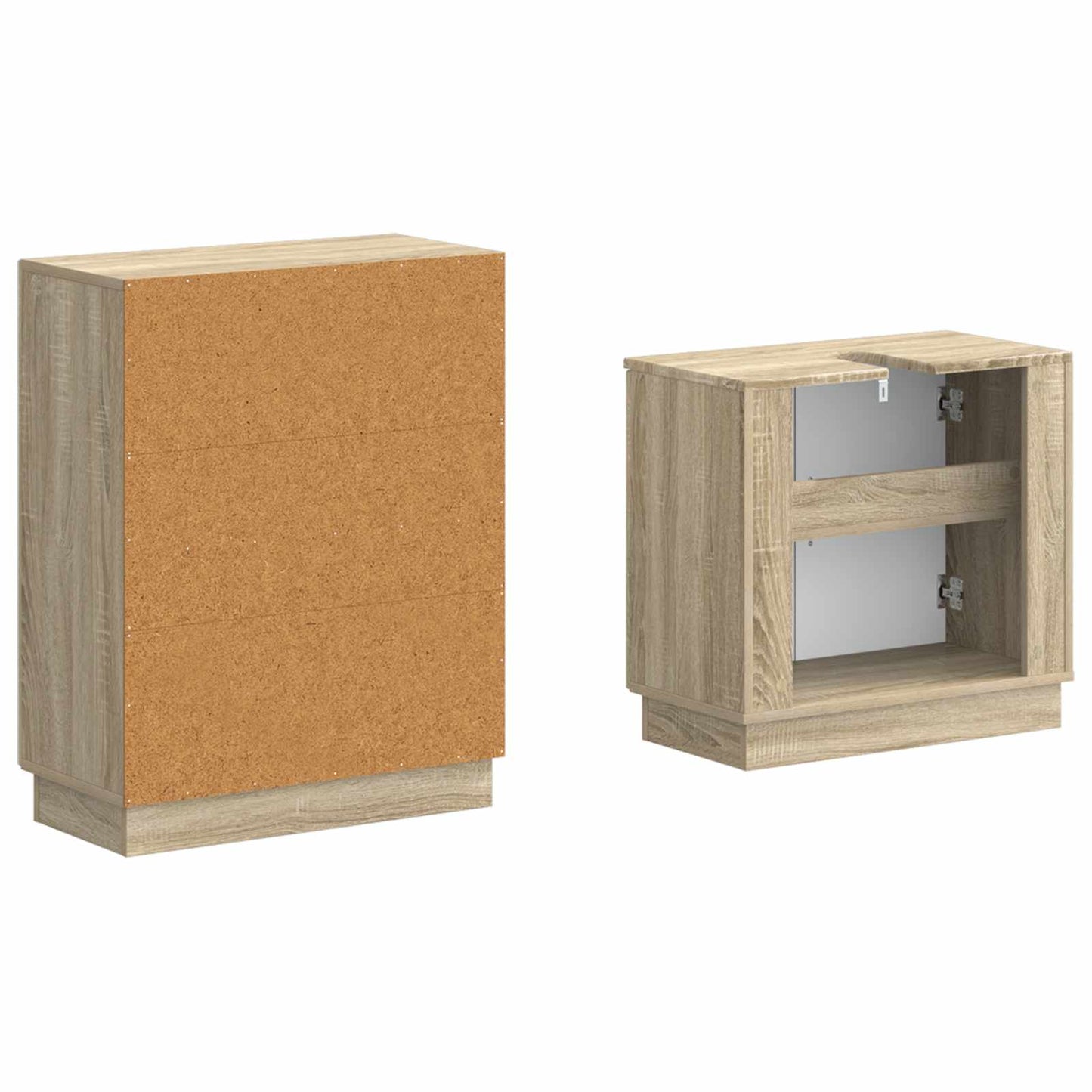 2-teiliges Badezimmer Schrank Set HOORN Sonoma-Eiche