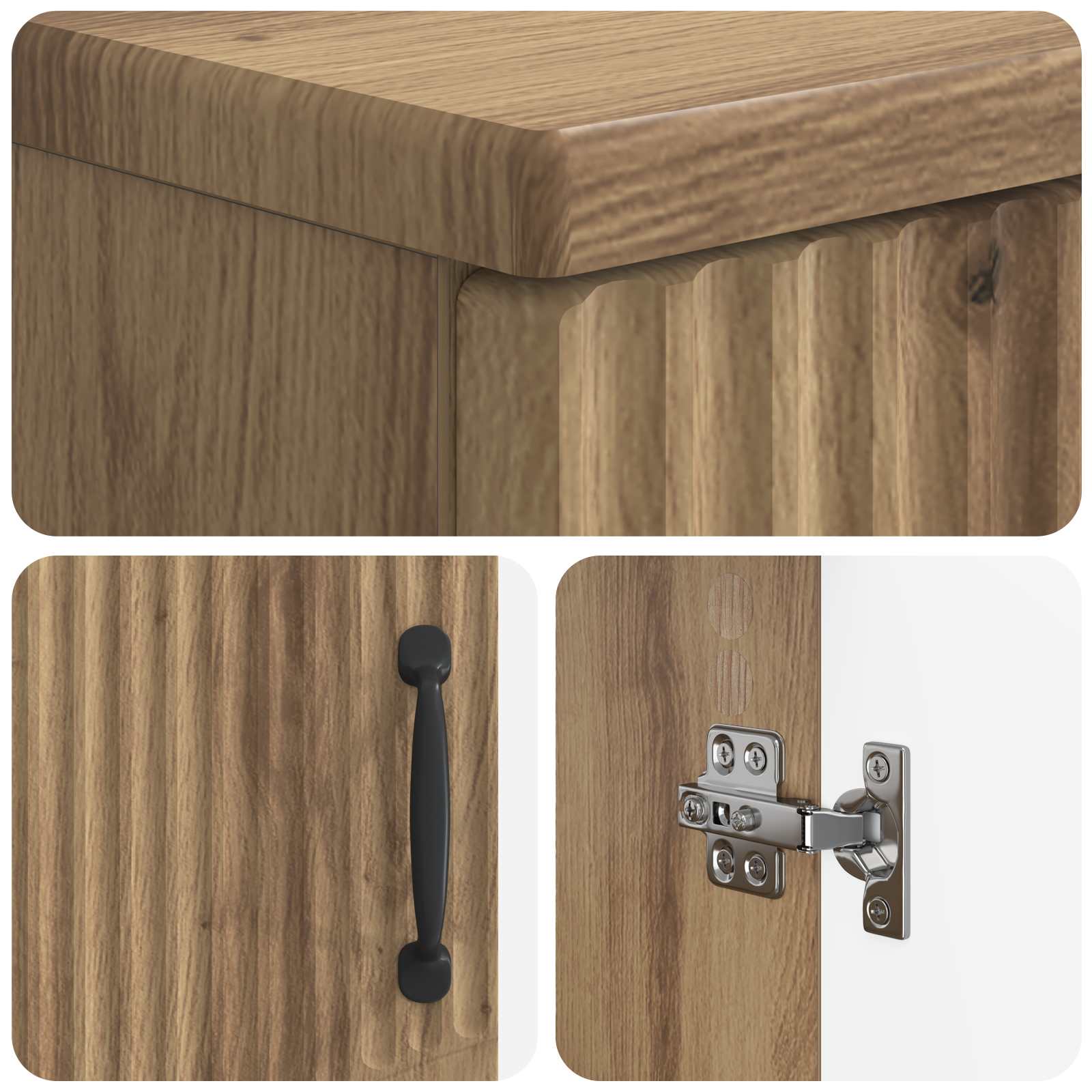 2-teiliges Badezimmer Schrank Set HOORN Artisan-Eiche