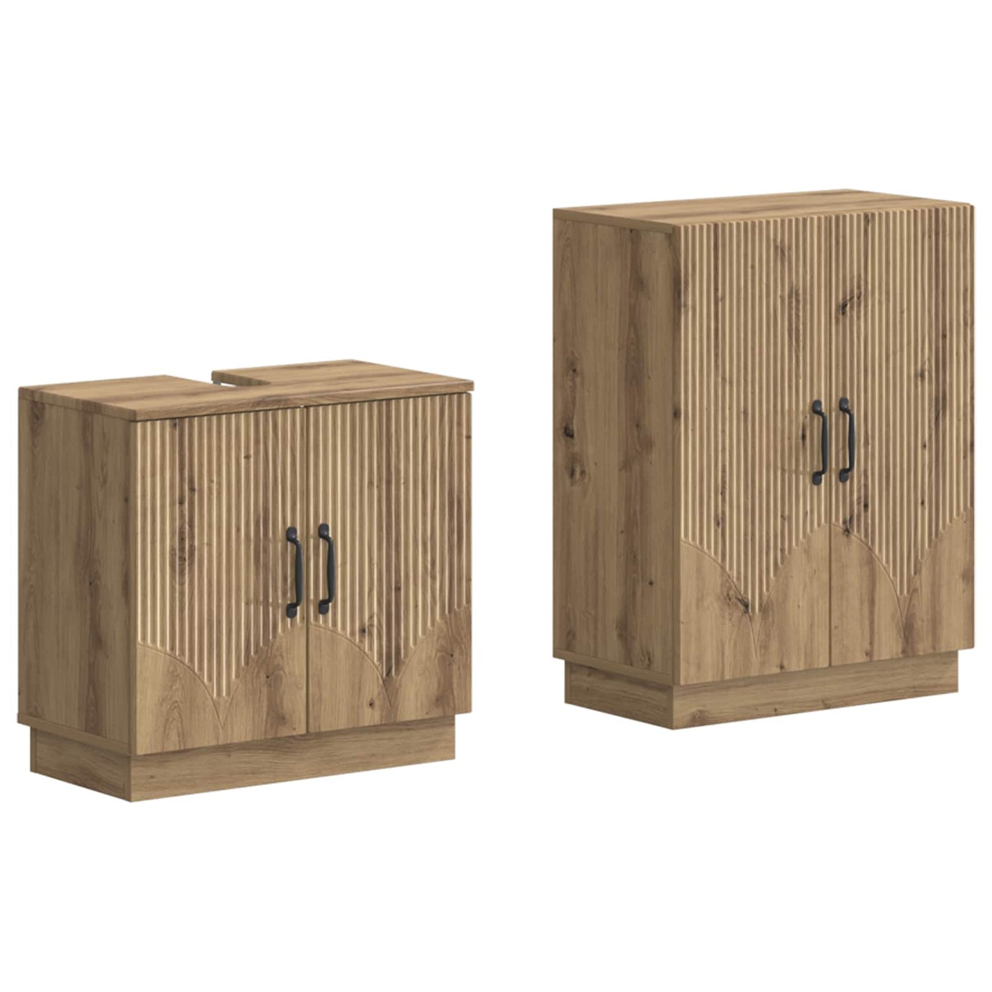2-teiliges Badezimmer Schrank Set HOORN Artisan-Eiche