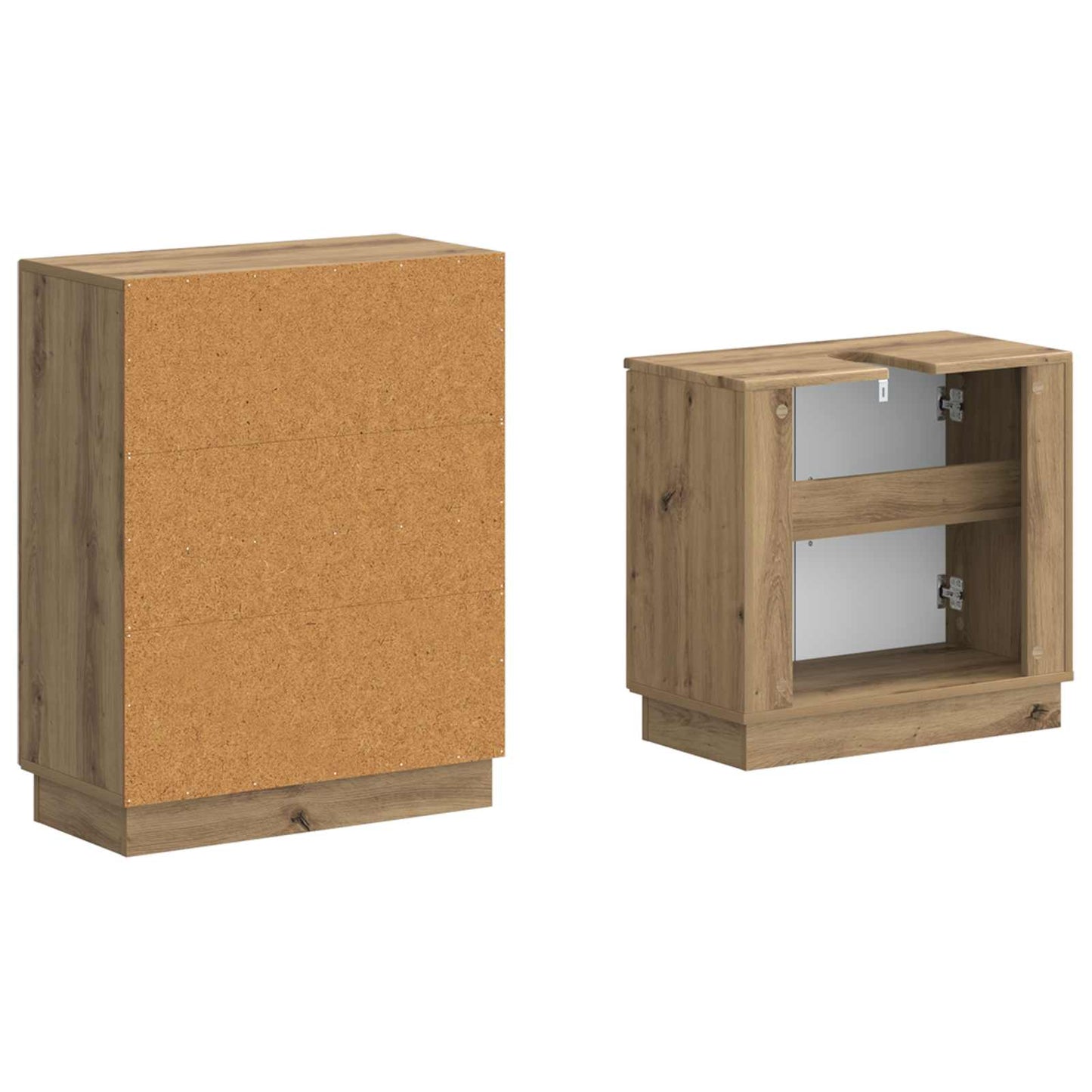 2-teiliges Badezimmer Schrank Set HOORN Artisan-Eiche