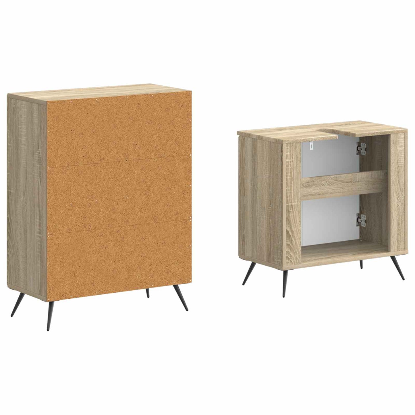2-teiliges Badezimmer Schrank Set BREDA Sonoma-Eiche
