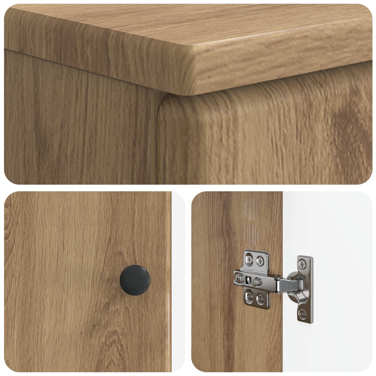 2-teiliges Badezimmer Schrank Set BREDA Artisan-Eiche