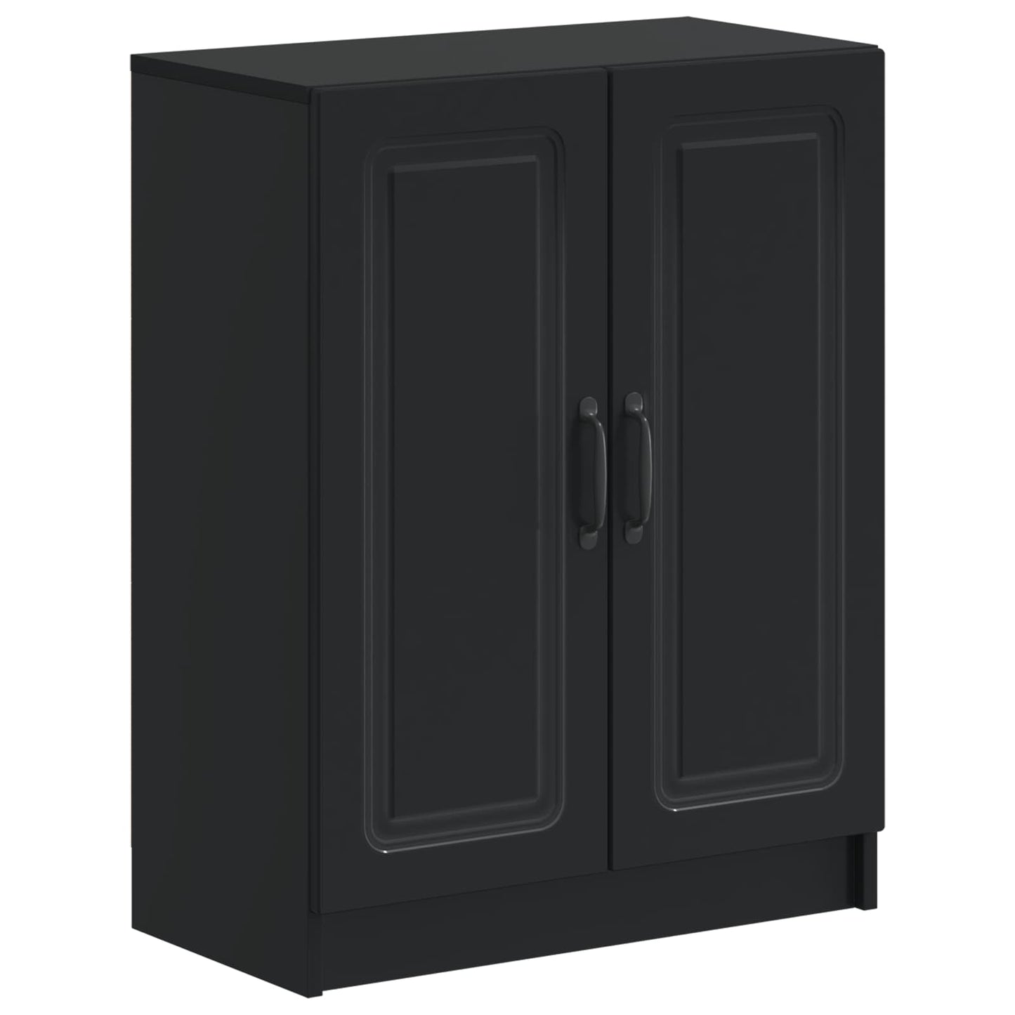 2-teiliges Badezimmer Schrank Set UTRECHT Schwarz Holzwerkstoff