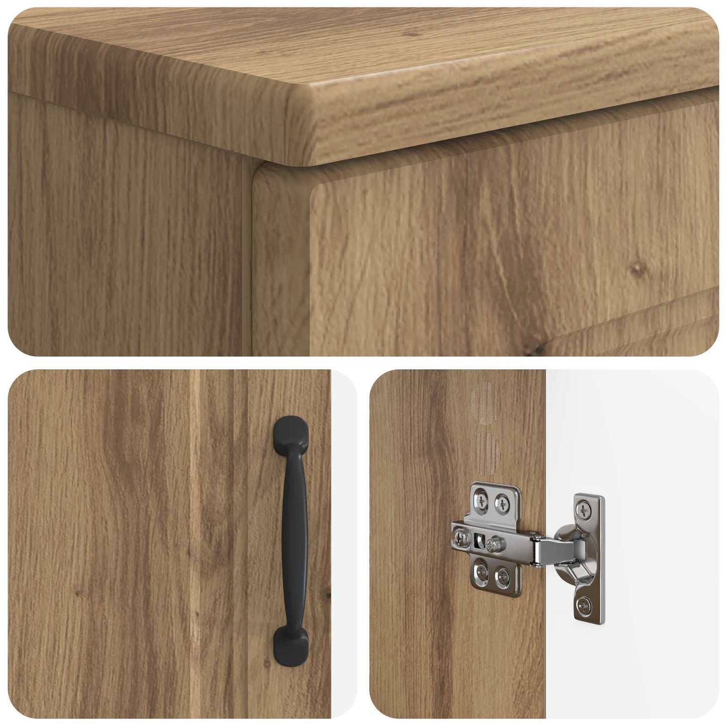 2-teiliges Badezimmer Schrank Set UTRECHT Artisan-Eiche