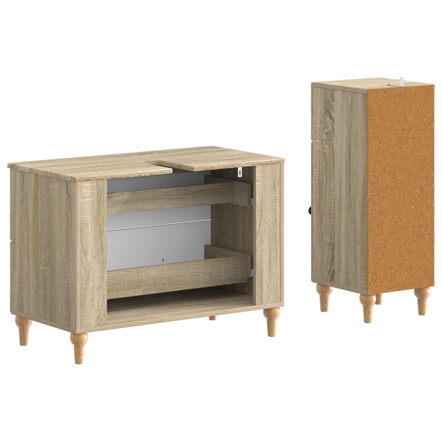 2-teiliges Badezimmer Schrank Set ALKMAAR Sonoma-Eiche