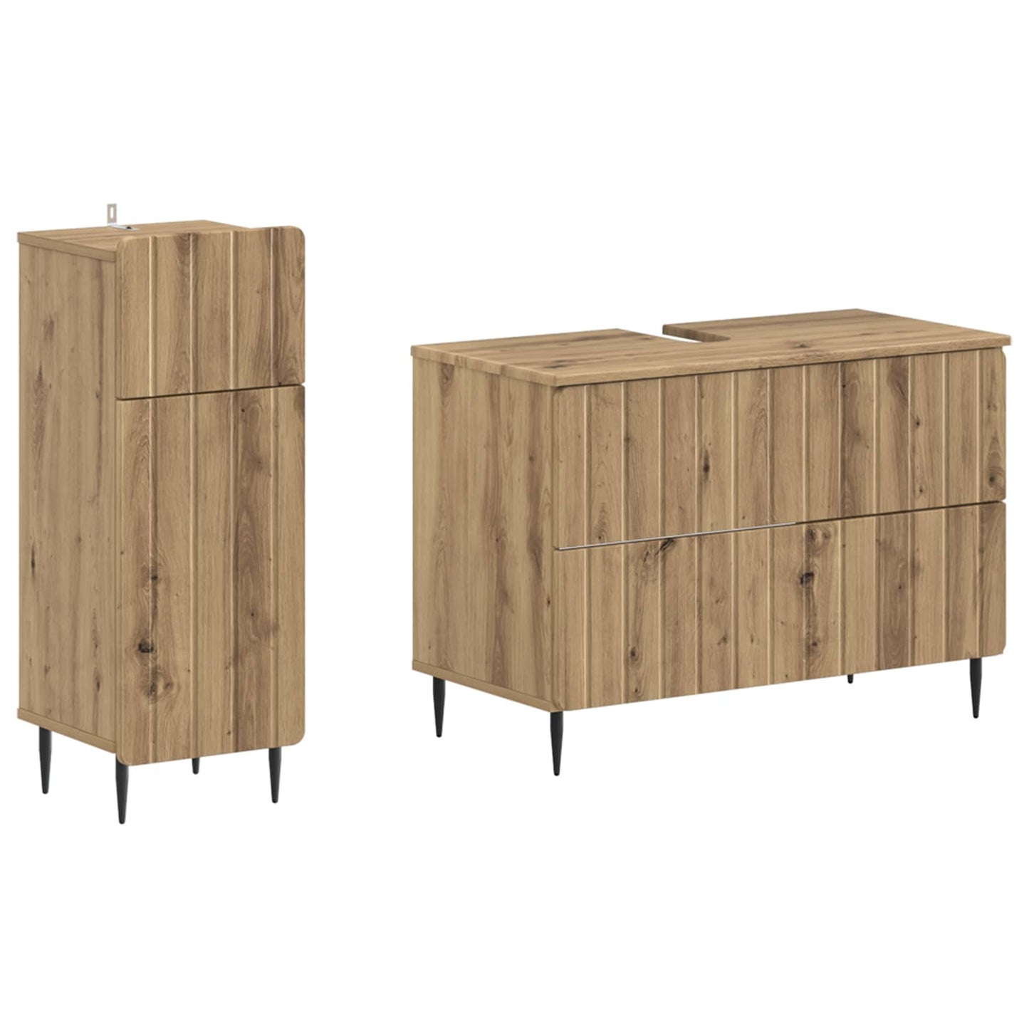 2-teiliges Badezimmer Schrank Set ZWOLLE Artisan-Eiche