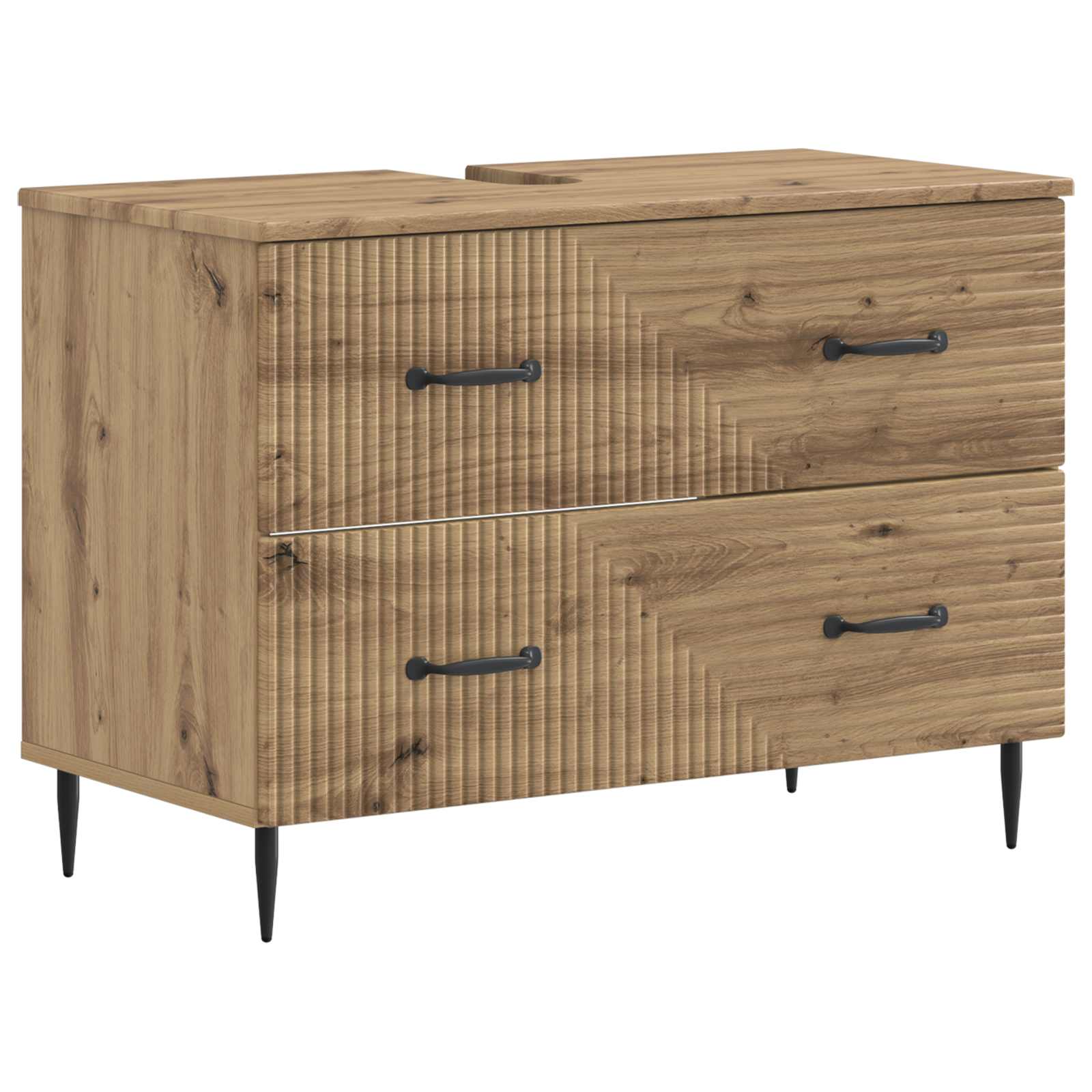 2-teiliges Badezimmer Schrank Set HAARLEM Artisan-Eiche