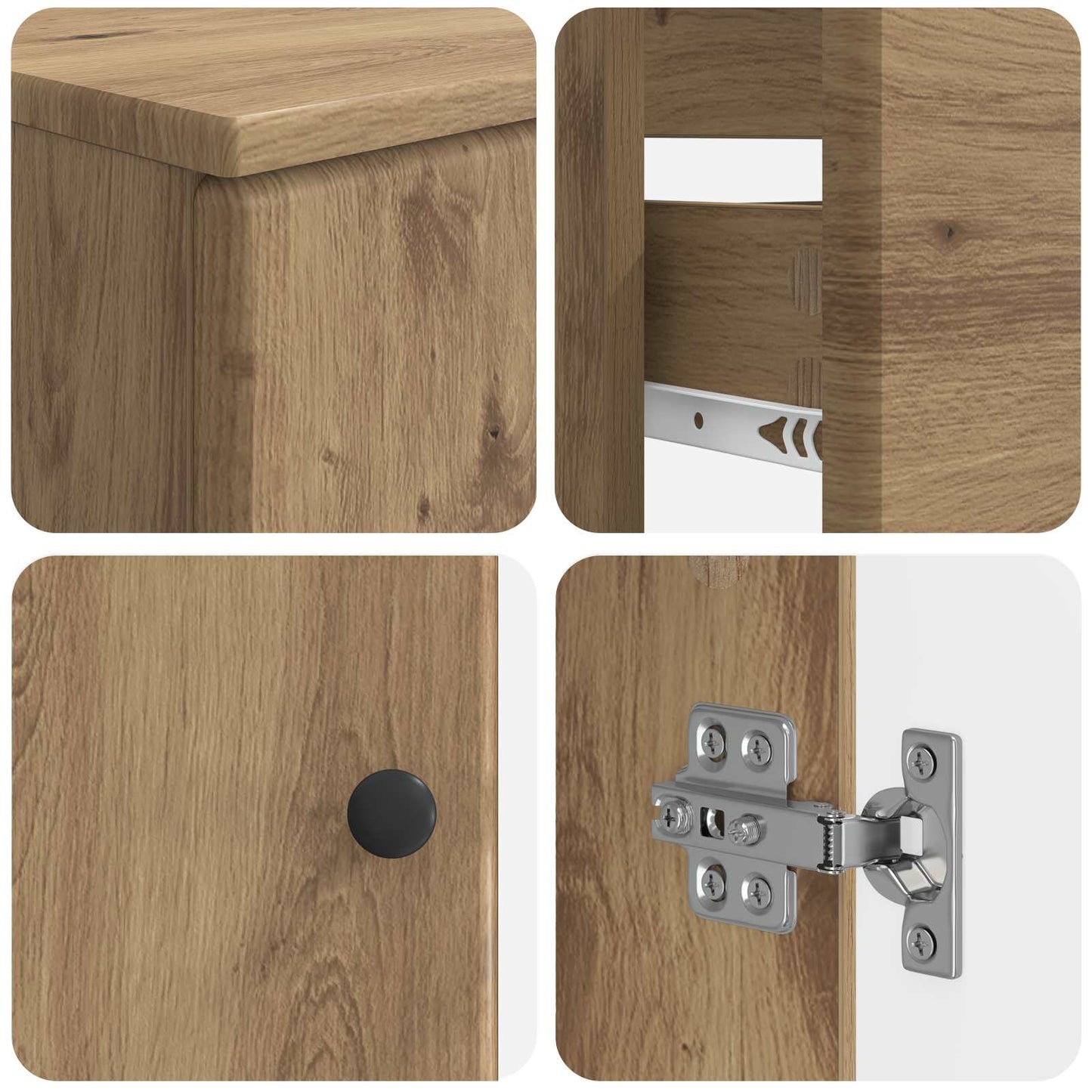 2-teiliges Badezimmer Schrank Set BREDA Artisan-Eiche