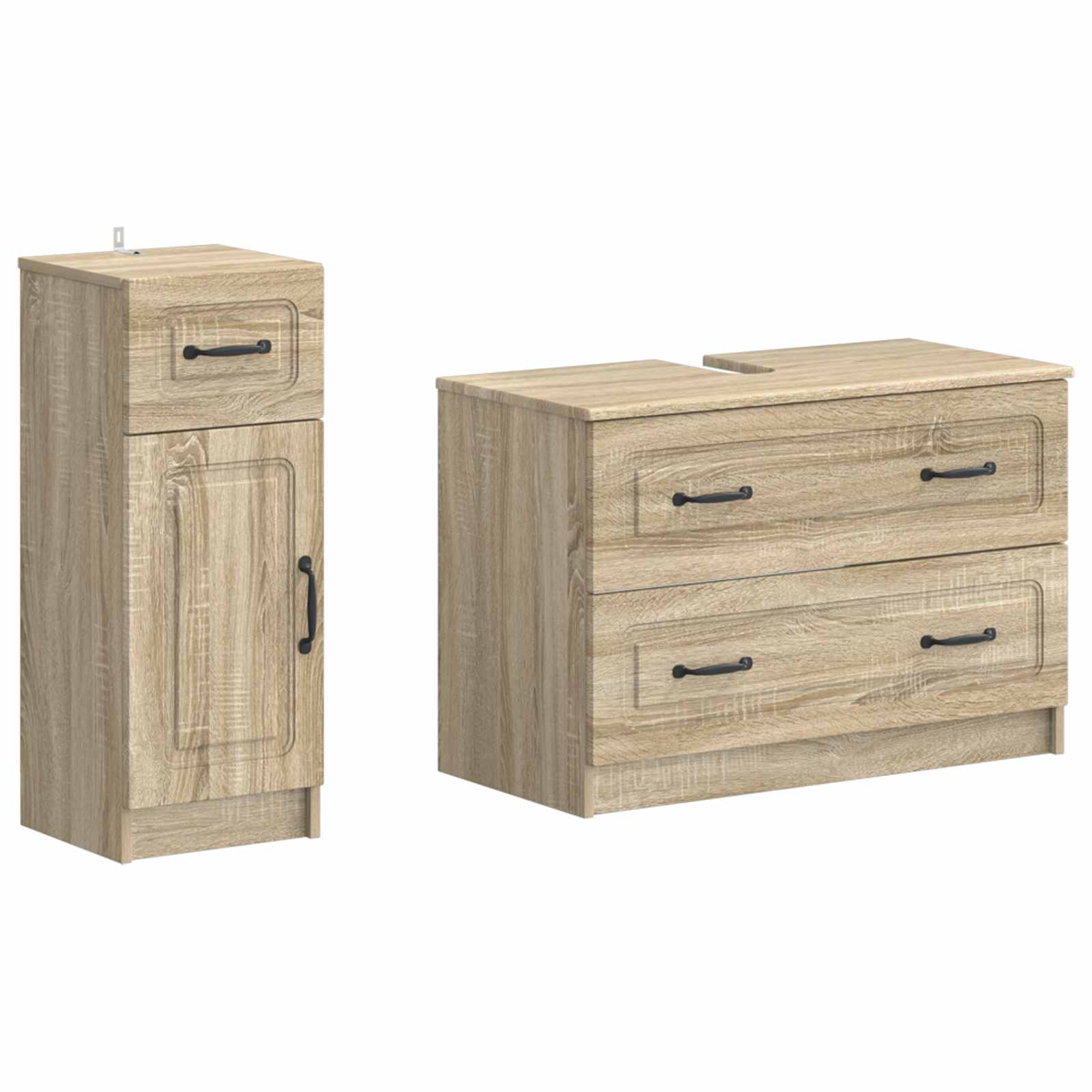 2-teiliges Badezimmer Schrank Set UTRECHT Sonoma-Eiche