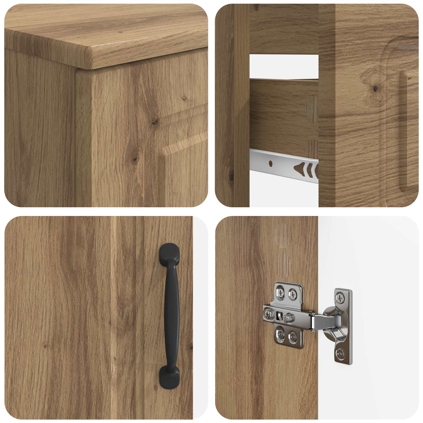 2-teiliges Badezimmer Schrank Set UTRECHT Artisan-Eiche