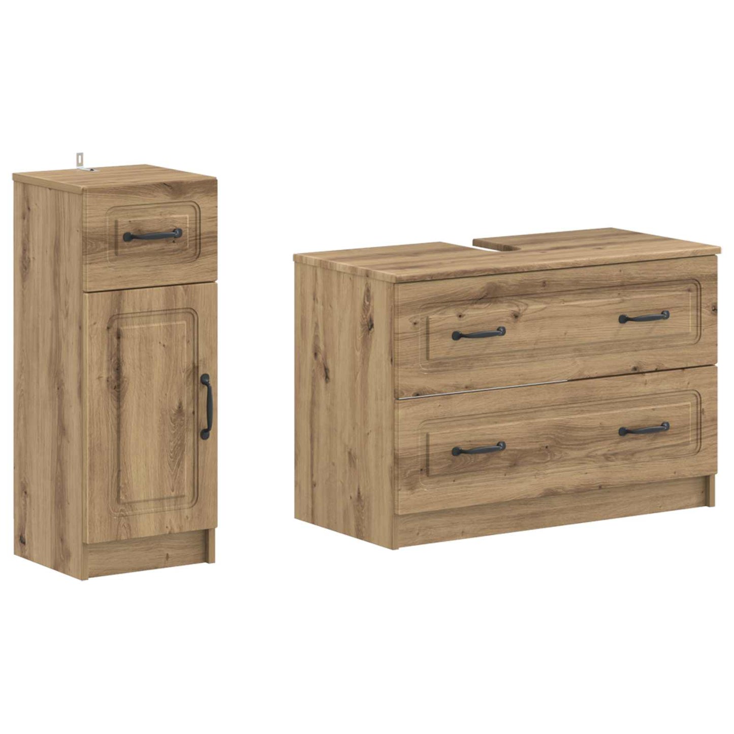 2-teiliges Badezimmer Schrank Set UTRECHT Artisan-Eiche