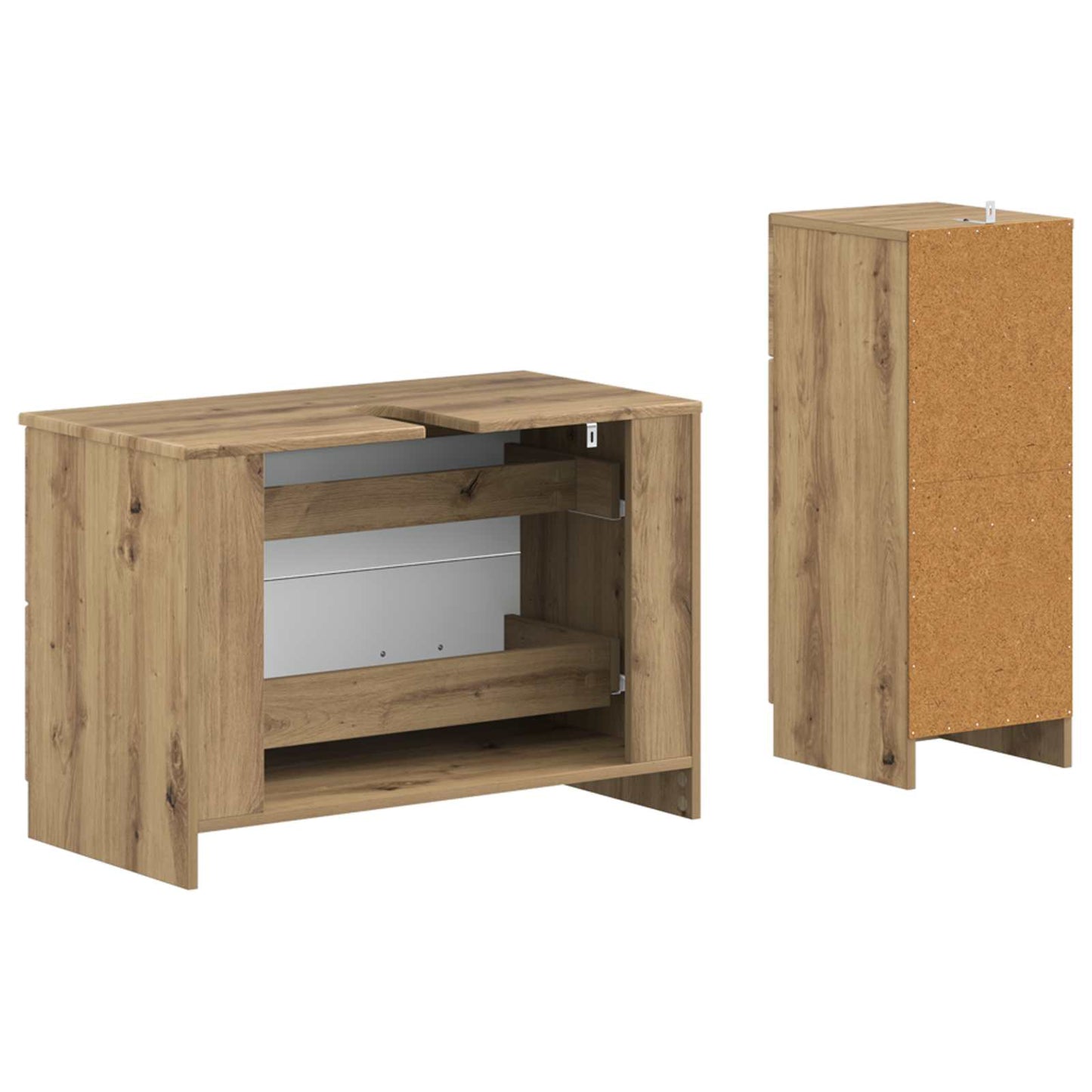 2-teiliges Badezimmer Schrank Set UTRECHT Artisan-Eiche