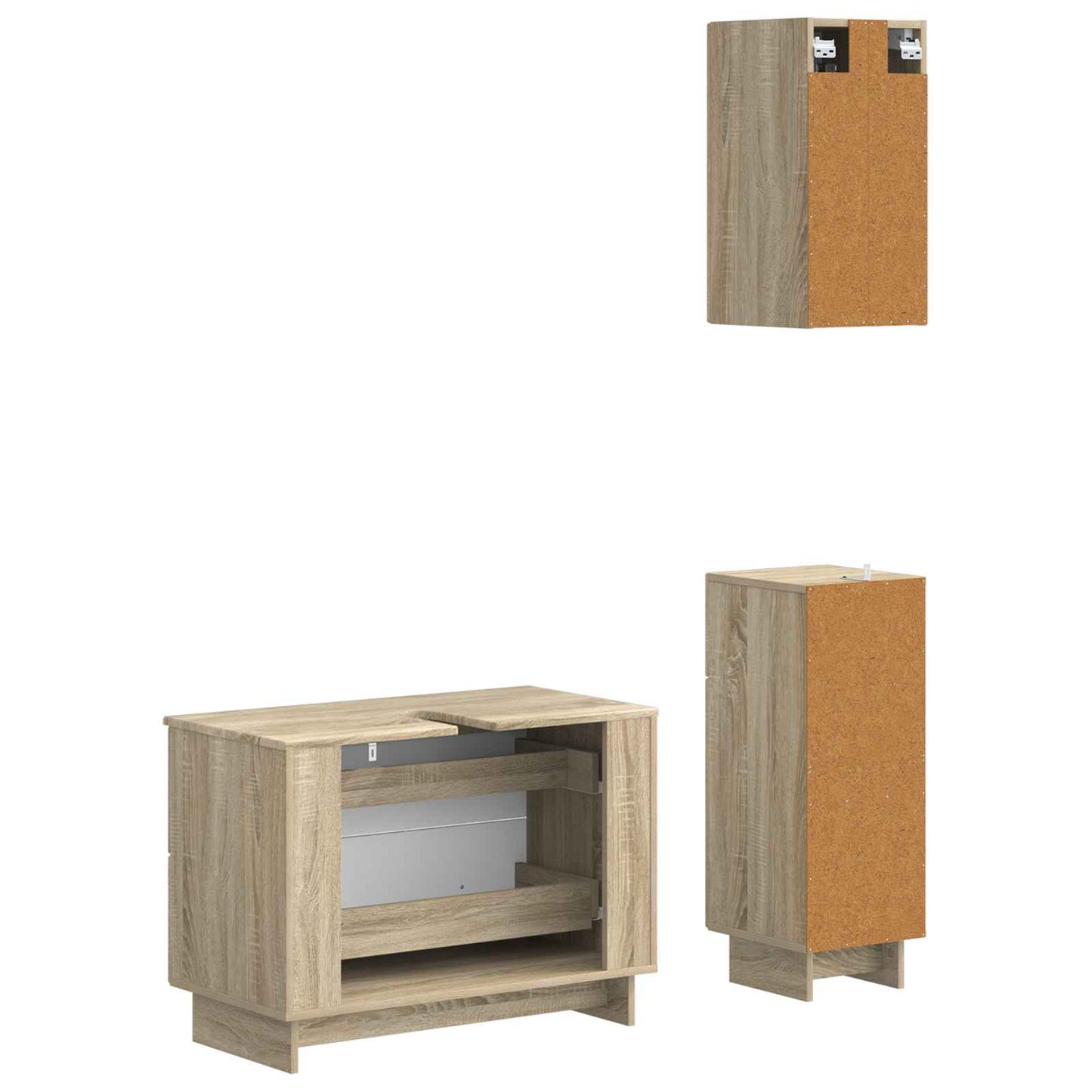 3-teiliges Badezimmer-Schranksystem EDE Sonoma-Eiche