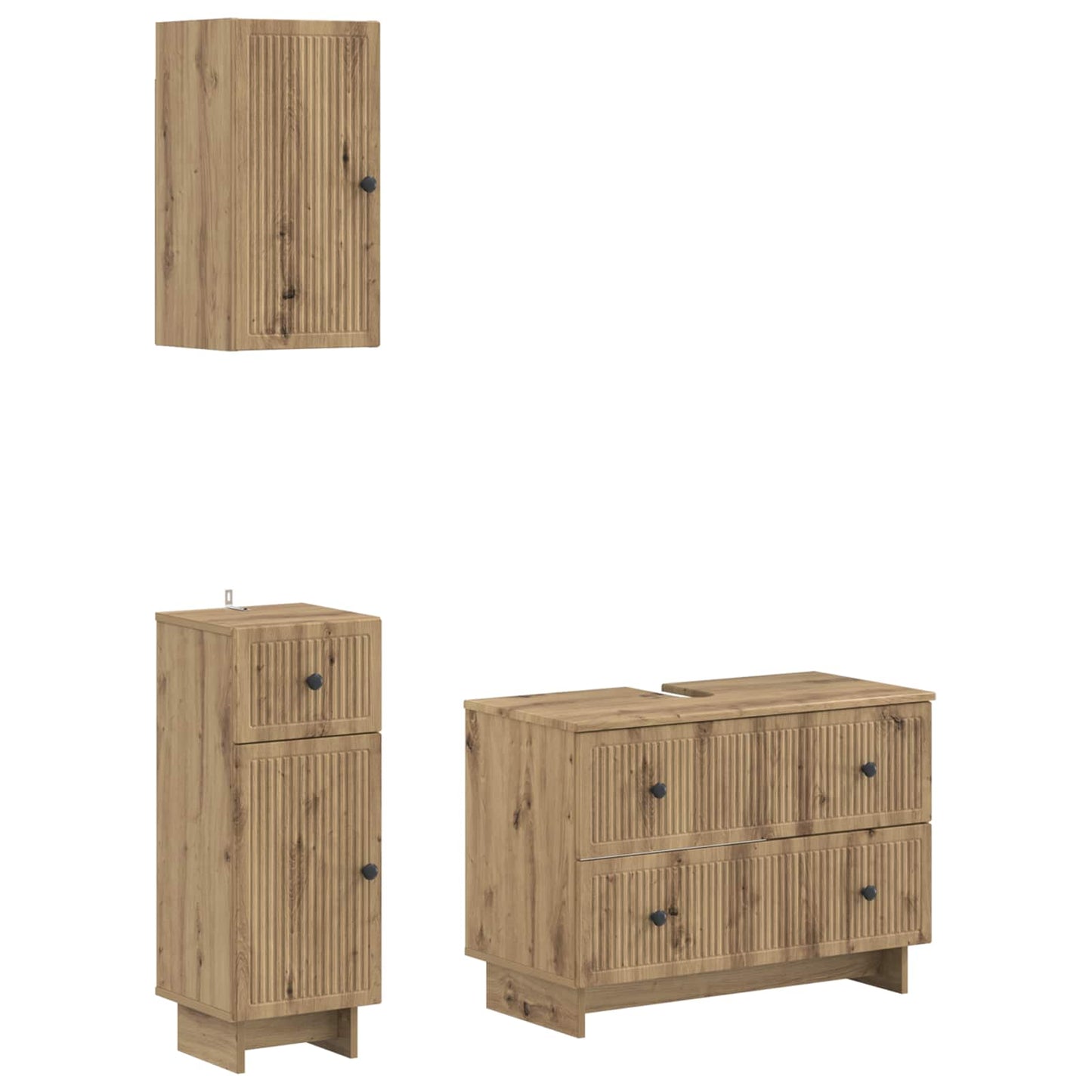 3-teiliges Badezimmer-Schranksystem EDE Artisan-Eiche