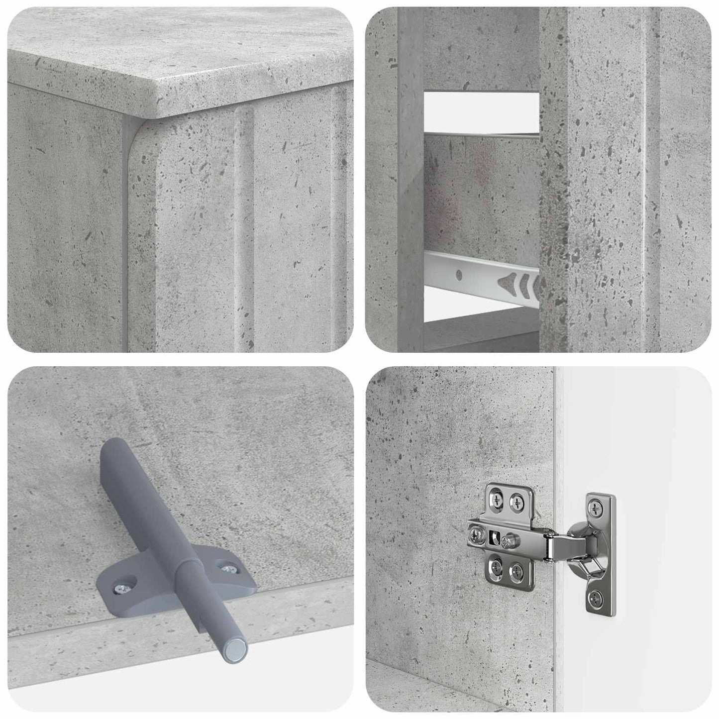 3-teiliges Badezimmer-Schranksystem ZWOLLE Betongrau