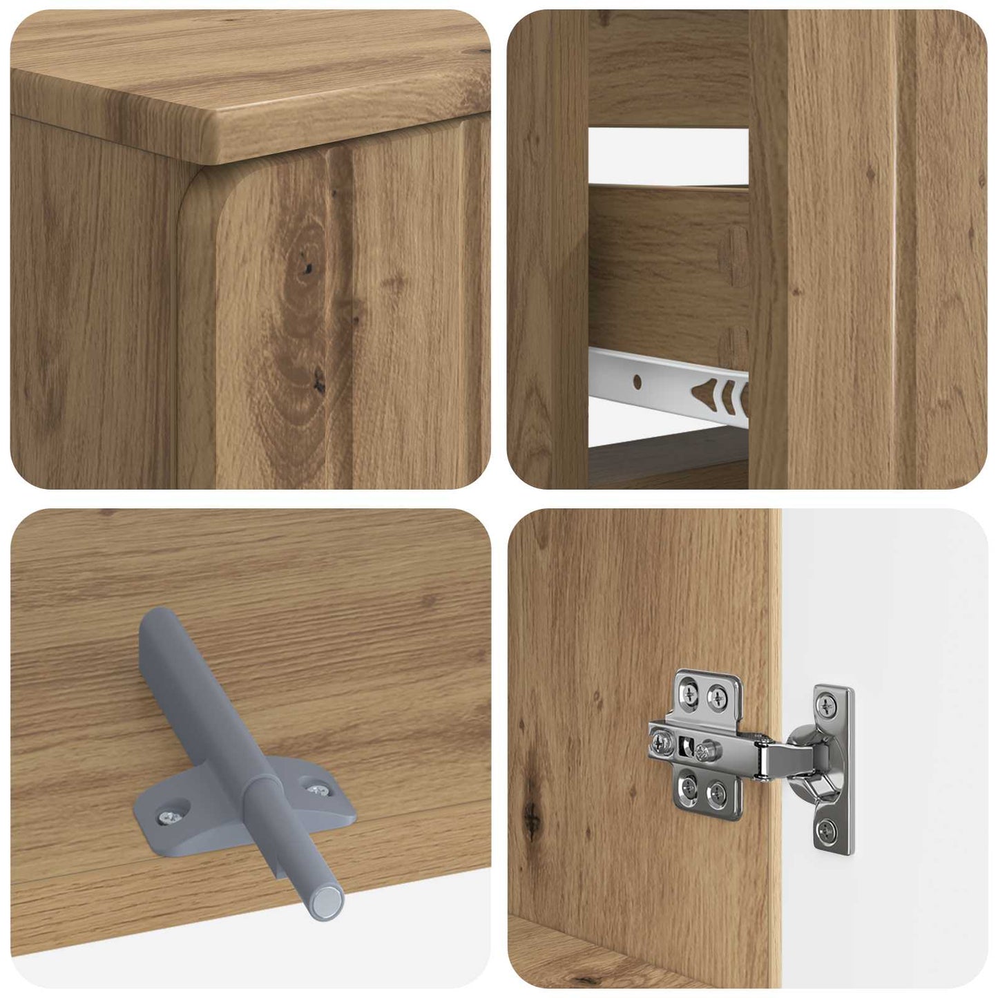 3-teiliges Badezimmer-Schranksystem ZWOLLE Artisan-Eiche
