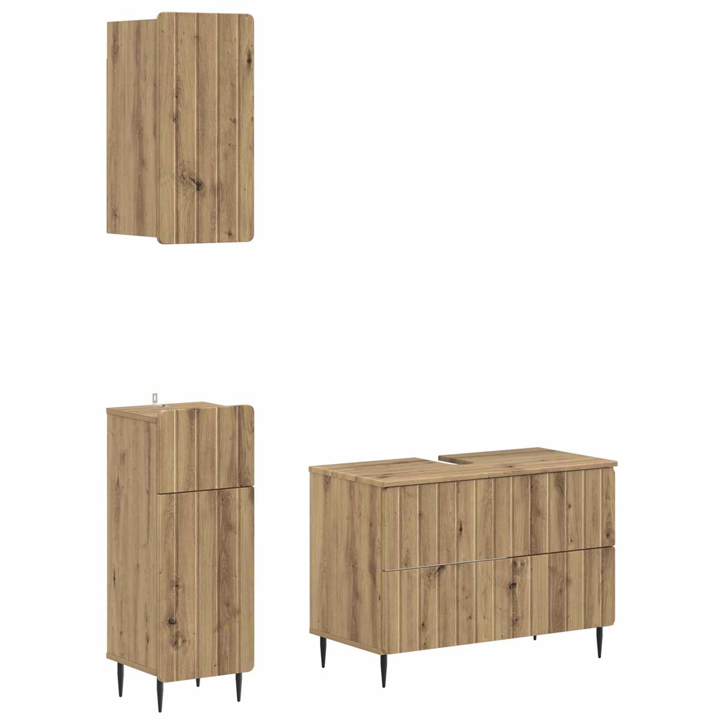 3-teiliges Badezimmer-Schranksystem ZWOLLE Artisan-Eiche