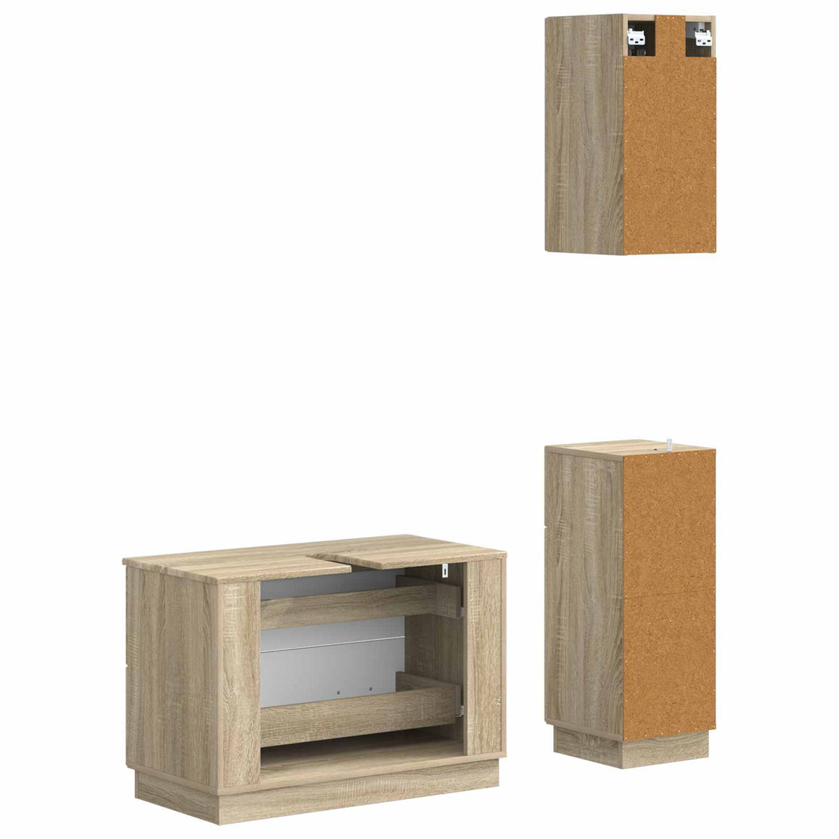 3-teiliges Badezimmer-Schranksystem HOORN Sonoma-Eiche